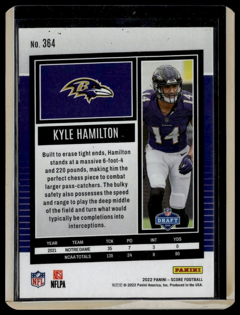 2022 Score #364 Kyle Hamilton Lava #/599