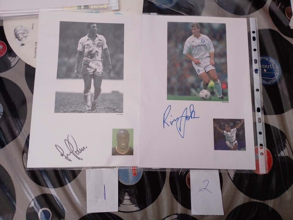 Signed Leeds United Pictures Ex Players £6 Each