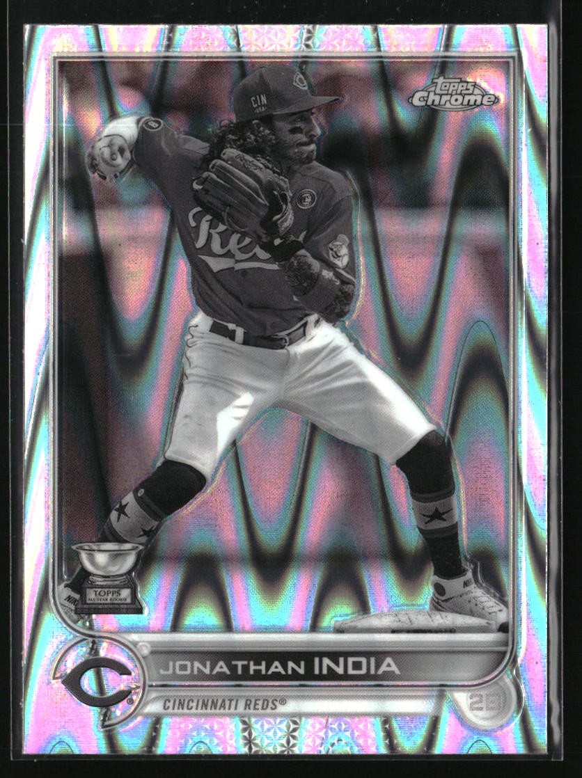 2022 Topps Chrome Sonic Black & White RayWave Jonathan India #182 Reds