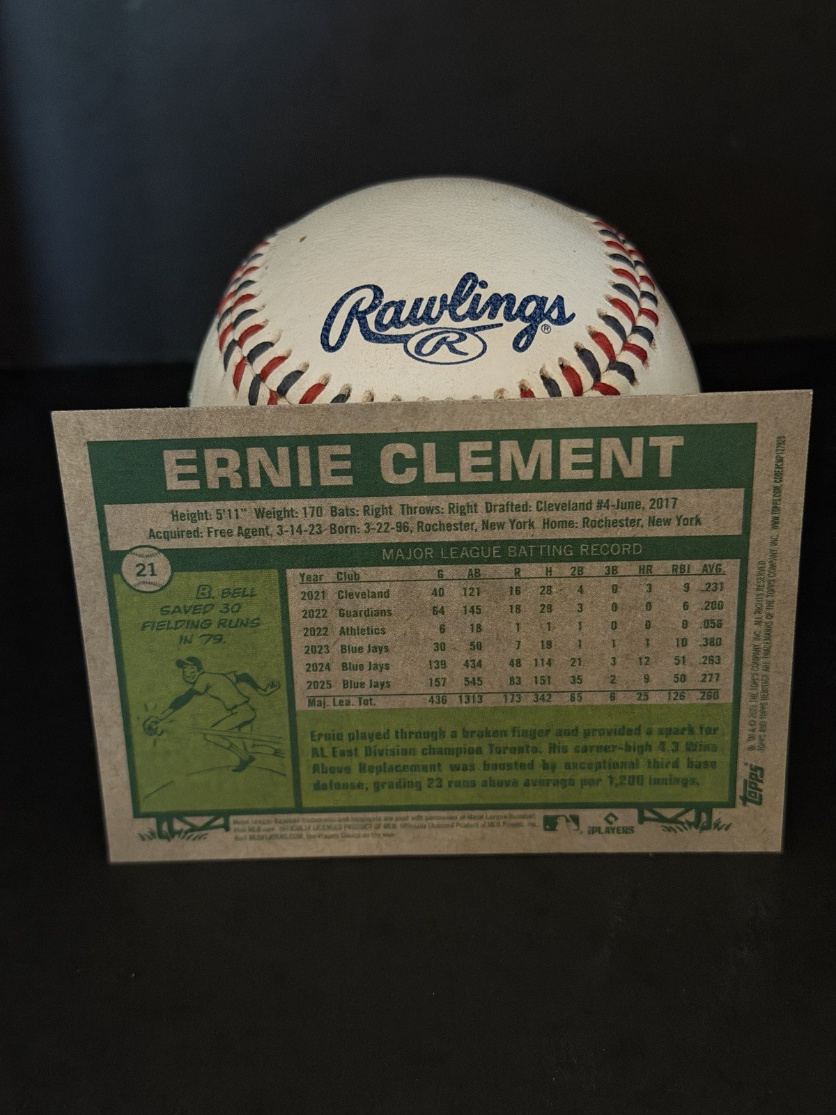 2026 Topps Heritage Ernie Clement #21 Chrome Toronto Blue Jays