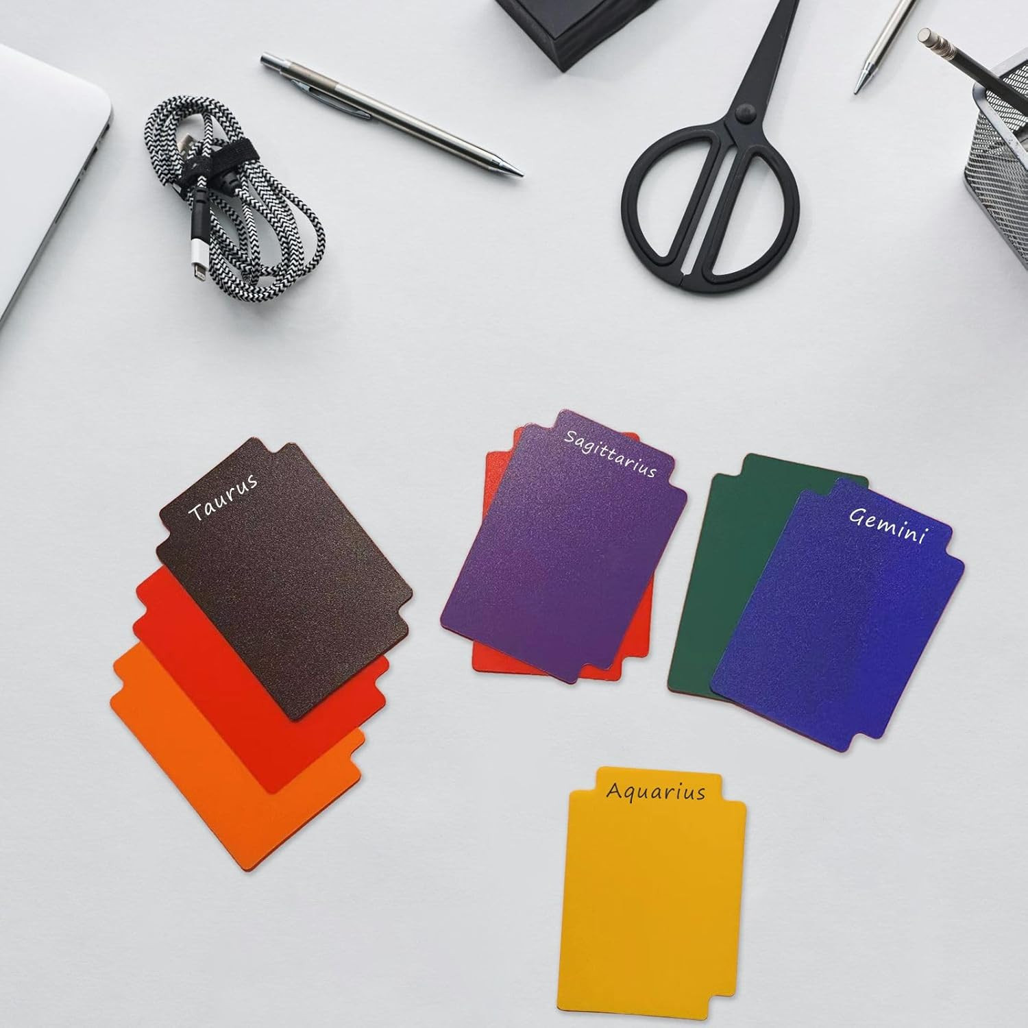 Trading Card Dividers 100 Pieces Multicolor Card Dividers with Tabs Plastic Card