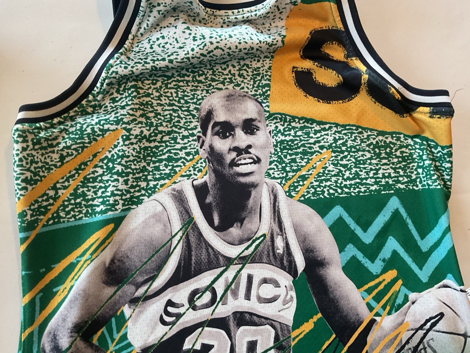 Mitchell & Ness X Just Don Supersonics NBA Jersey Gary Payton Shawn Kemp SZ L