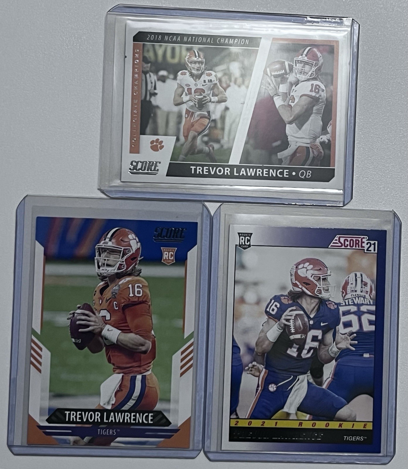 Trevor Lawrence 2021 Score Football Rookie Card RC Lot #301, CC10,TB1 – MINT!!!