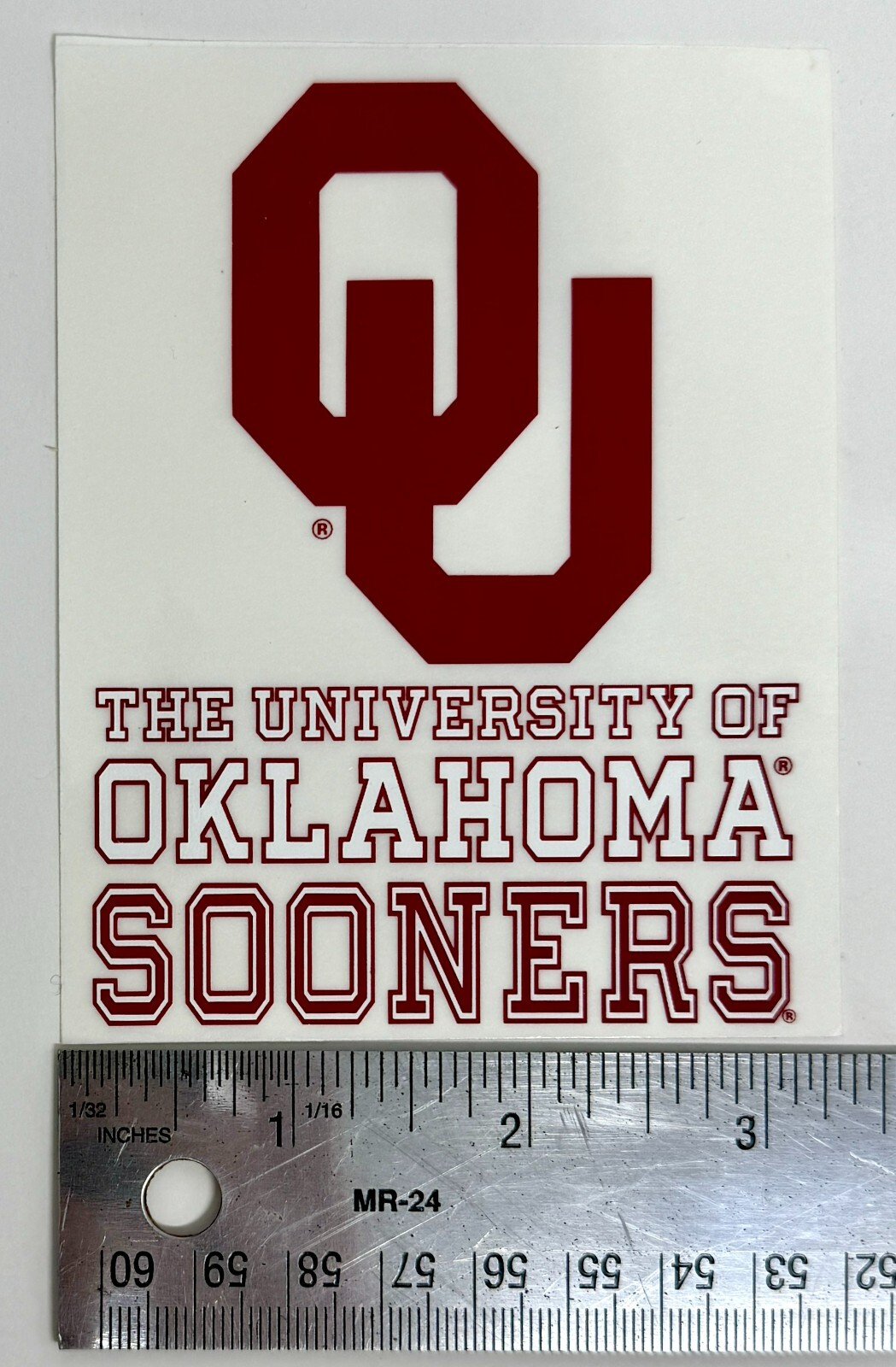 New 1990’s Era 3.3 x 4.25 in. Oklahoma Sooners OU Football Car Bumper Sticker