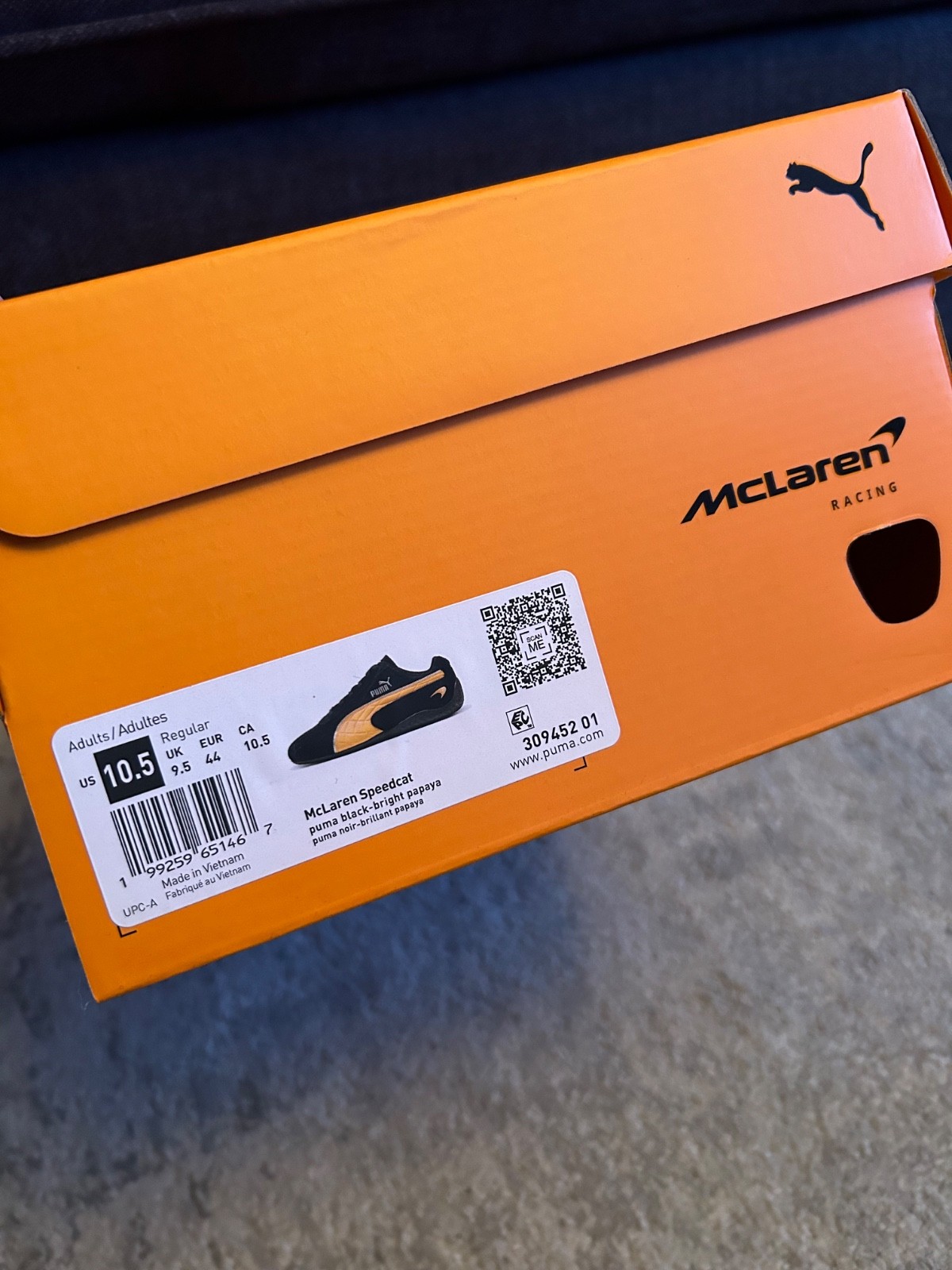McLAREN RACING PUMA SPEEDCAT US 10.5 motorsport FORMULA 1 F1 lando oscar IN-HAND