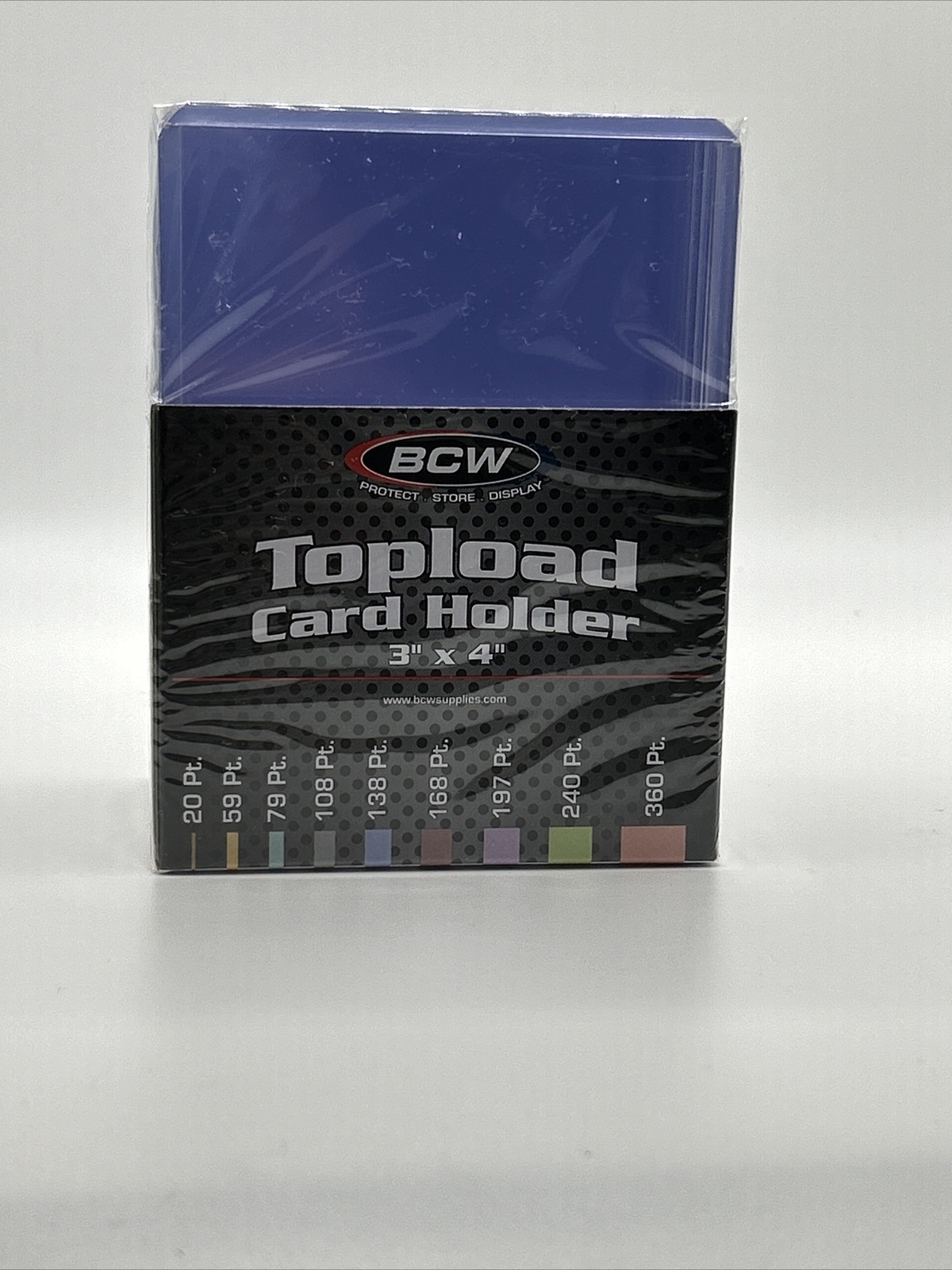 BCW 3X4 Thick Card Toploaders 1 Pack of 10 for up to 168pt Cards