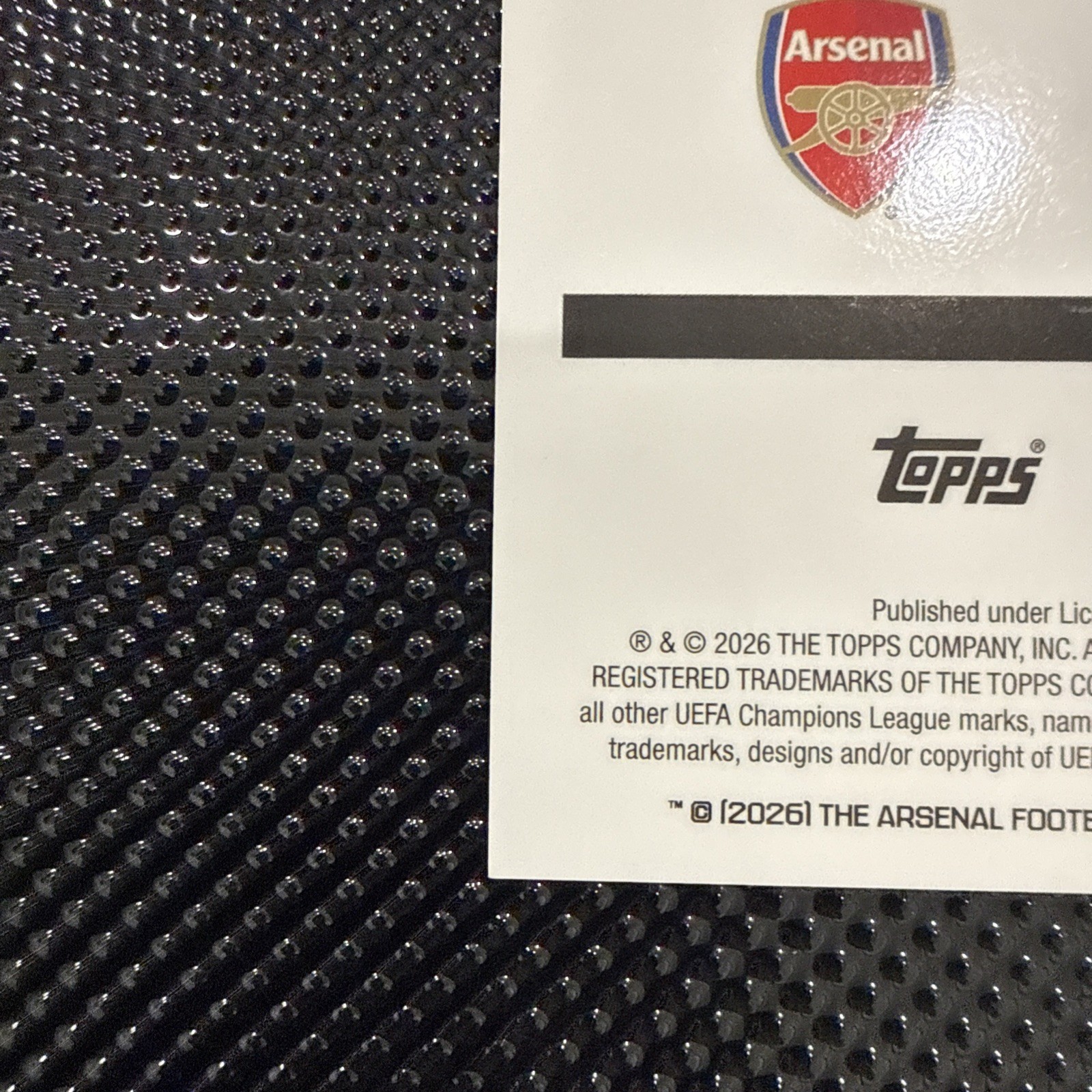 JURRIEN TIMBER 2025-26 TOPPS FINEST UCL RARE BLACK 08/10 #486 ARSENAL