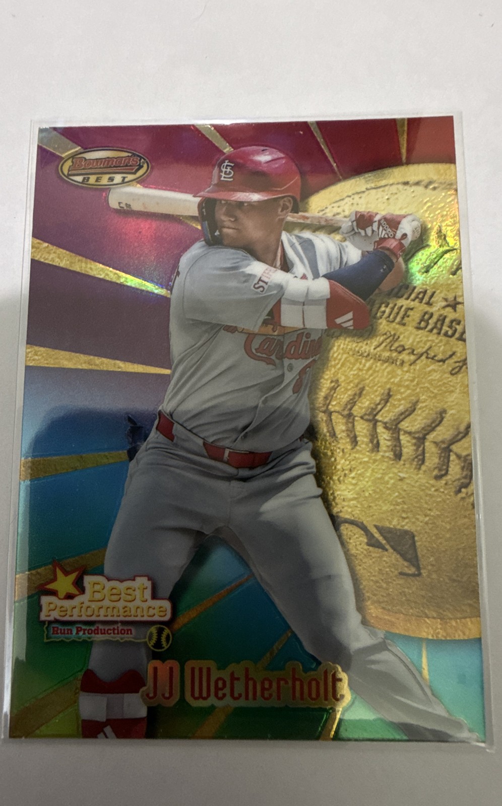 2025 Bowman’s Best – Best Performances JJ Wetherholt #BP-15 (RC)
