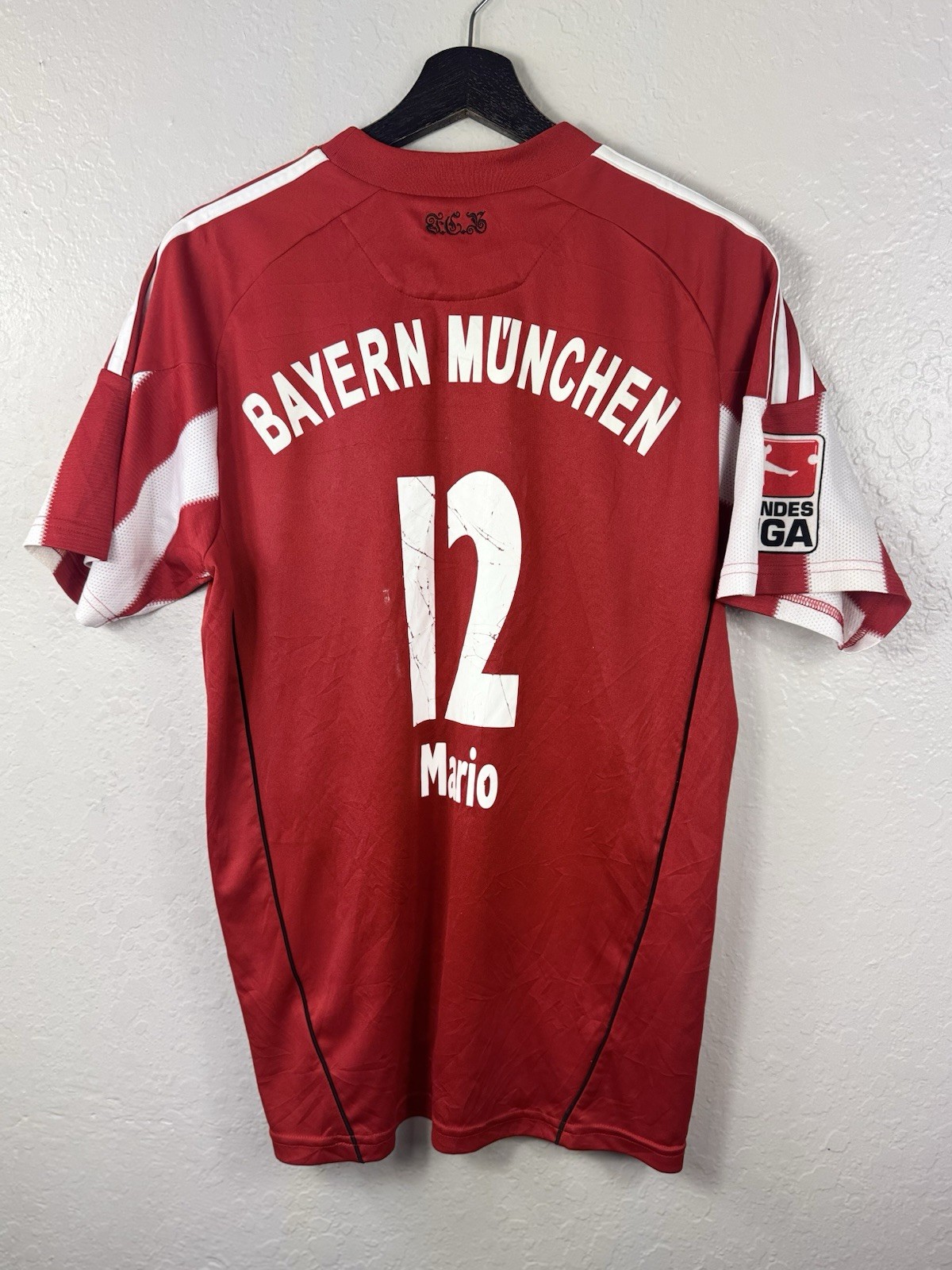 Bayern Munich 2010/11 Home Football Shirt Jersey Adidas Gomez #12 Sz 15/16 Years
