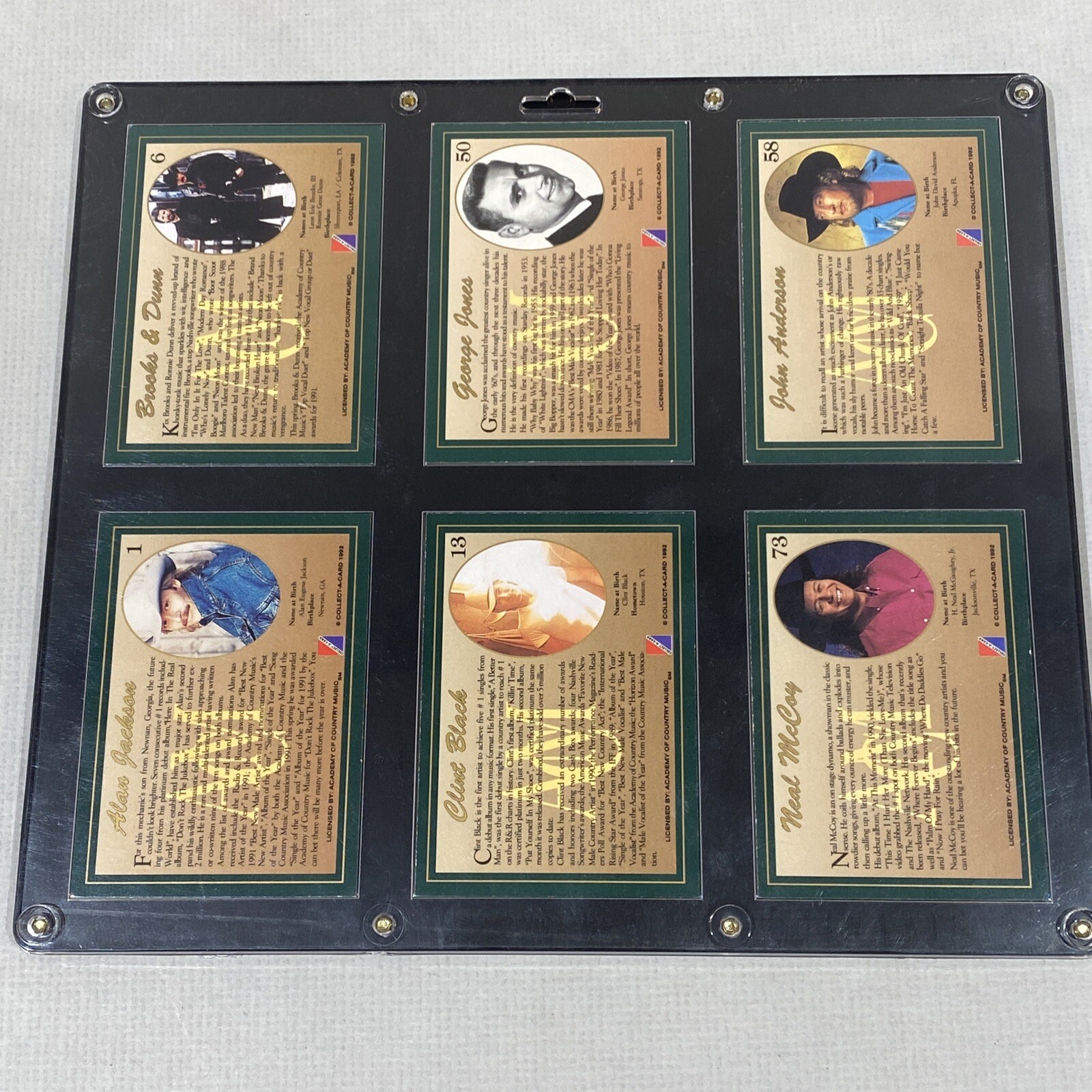 3 Vintage 6 Trading Card Holder Ultimate Collections #5736 Recessed Card Area