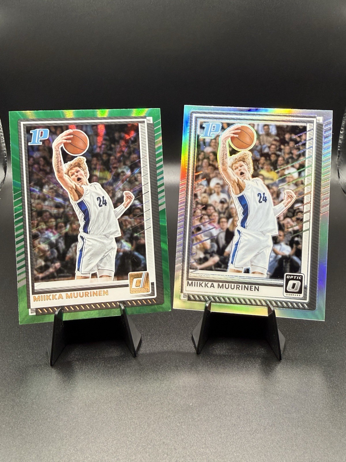 2025-26 Donruss Basketball Miikka Muurinen #168 Optic Holo & Green Lazer