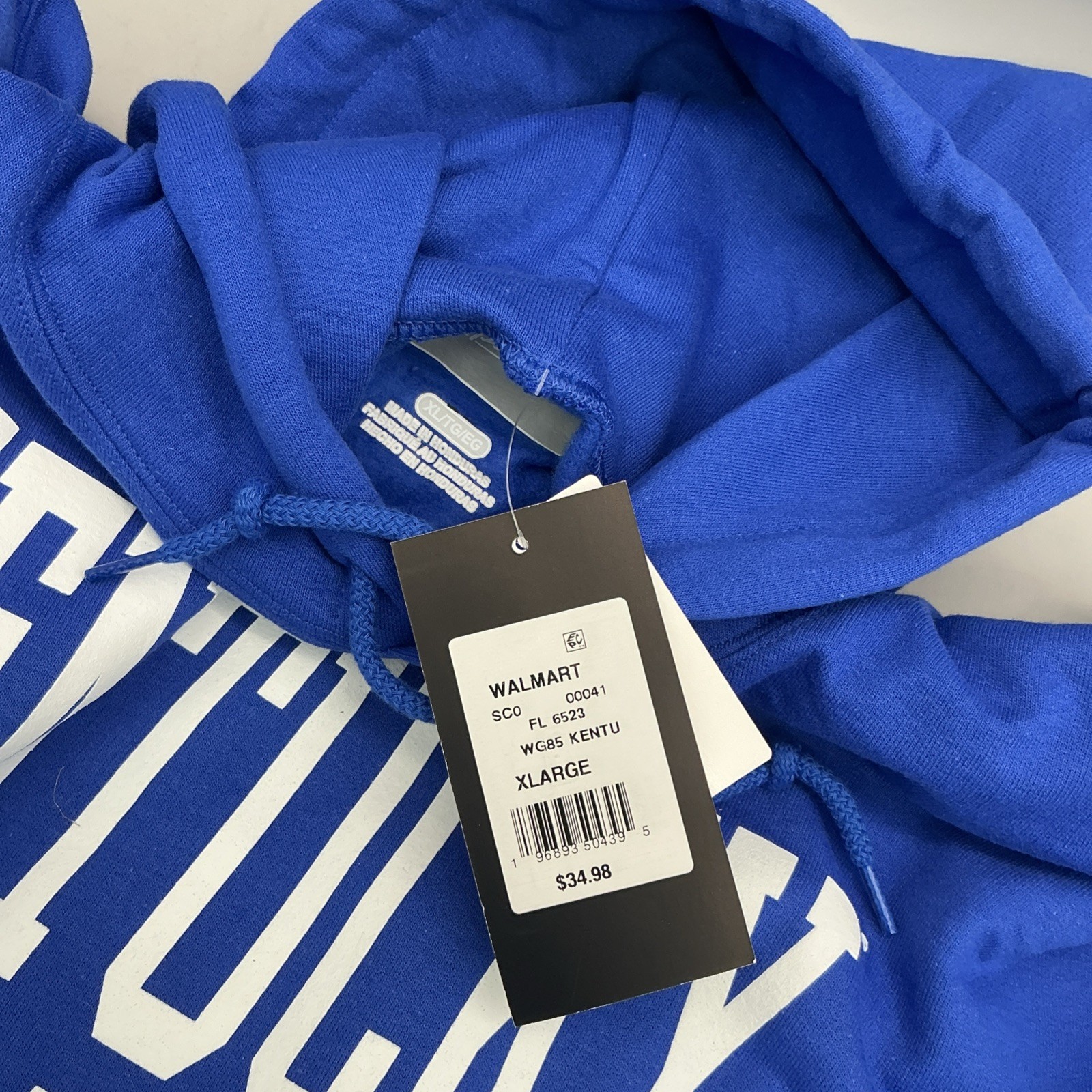 Kentucky Wildcats UK Men’s Football Hoodie Size XL Blue Brand New
