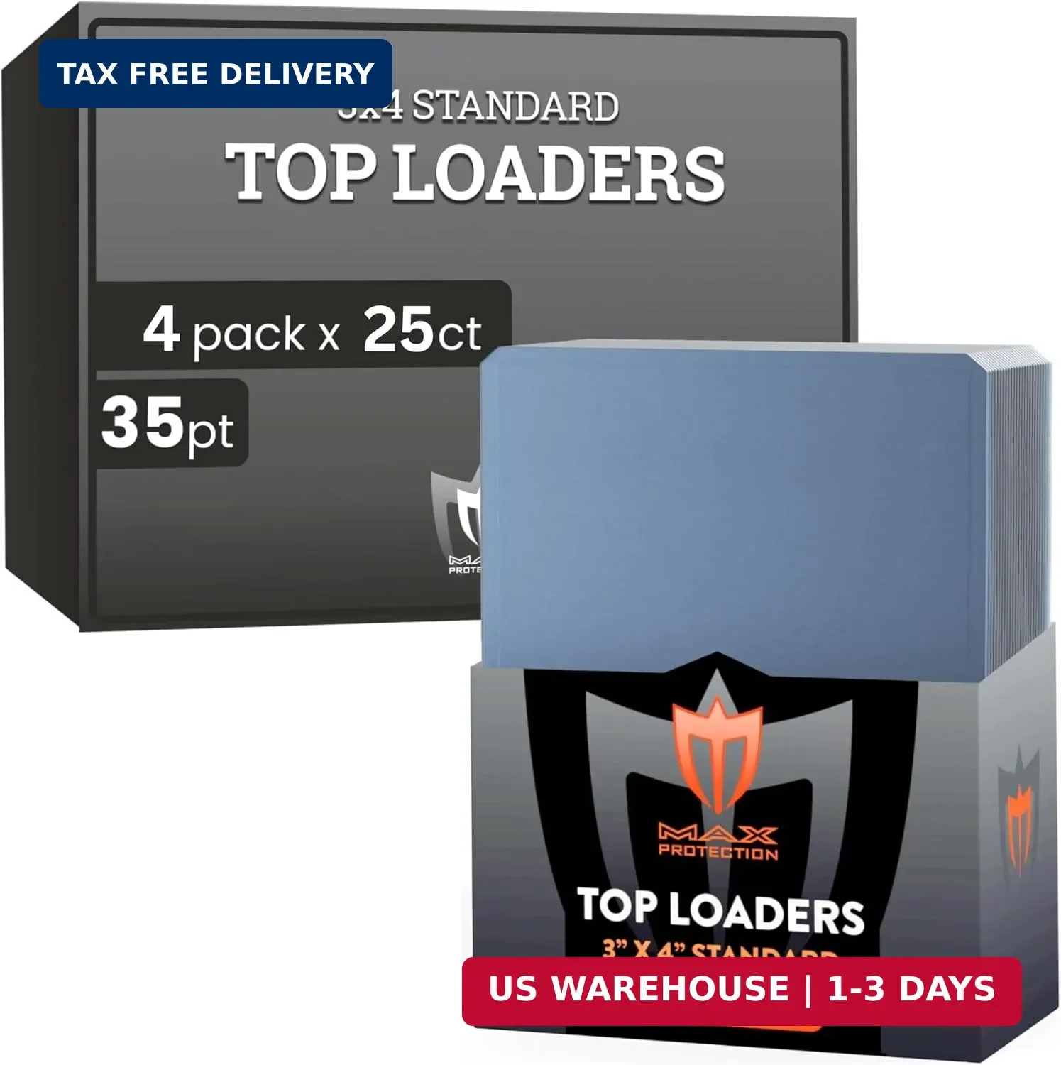 Max Protection 35pt Top Loaders for Cards – Premium 3×4 Inch Trading Card Toploa