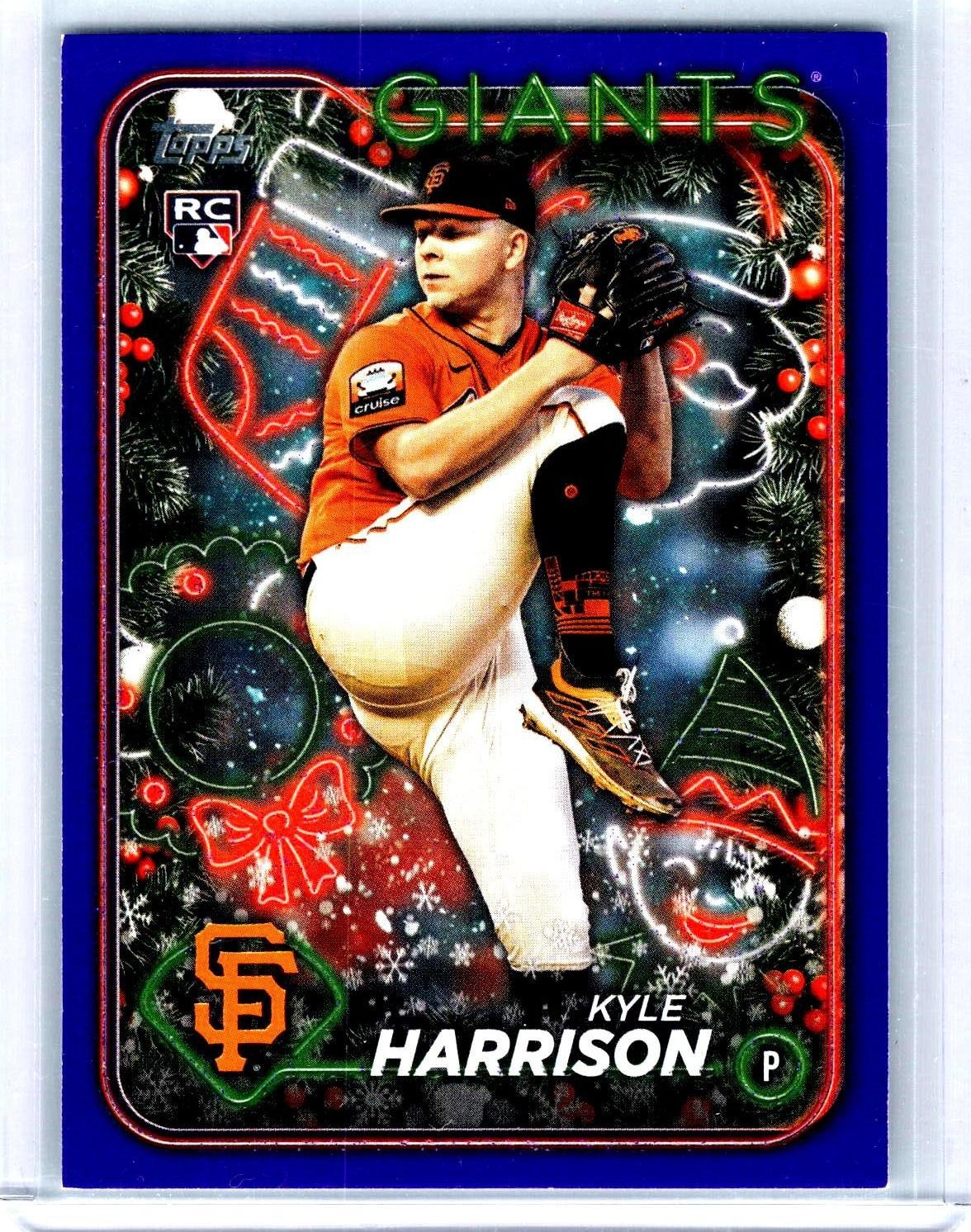 2024 Topps Holiday #H175 Kyle Harrison Purple Glitter #/99