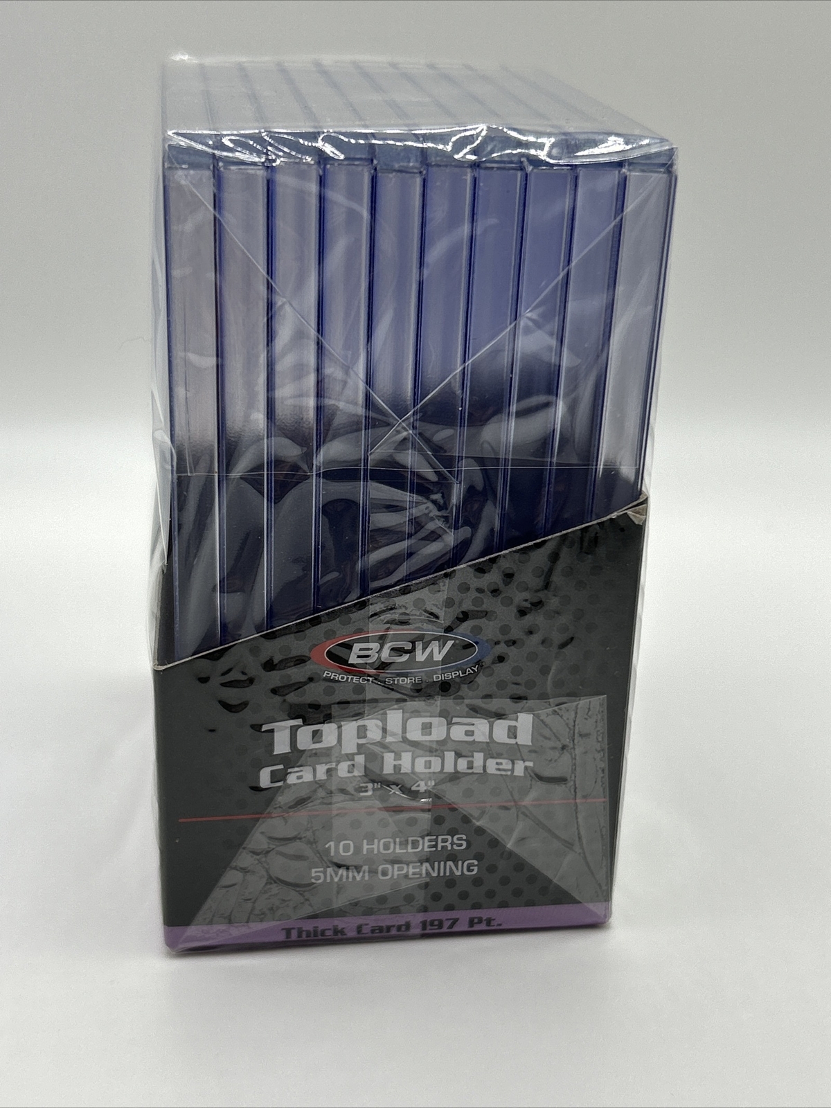 BCW 3X4 Thick Card Toploaders 1 Pack of 10 for up to 197pt Cards