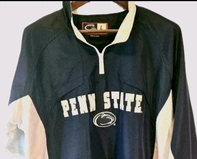 Penn State Nittany Lions Mens L NWT Pullover Windbreaker Jacket NCAA 1/4 Zip