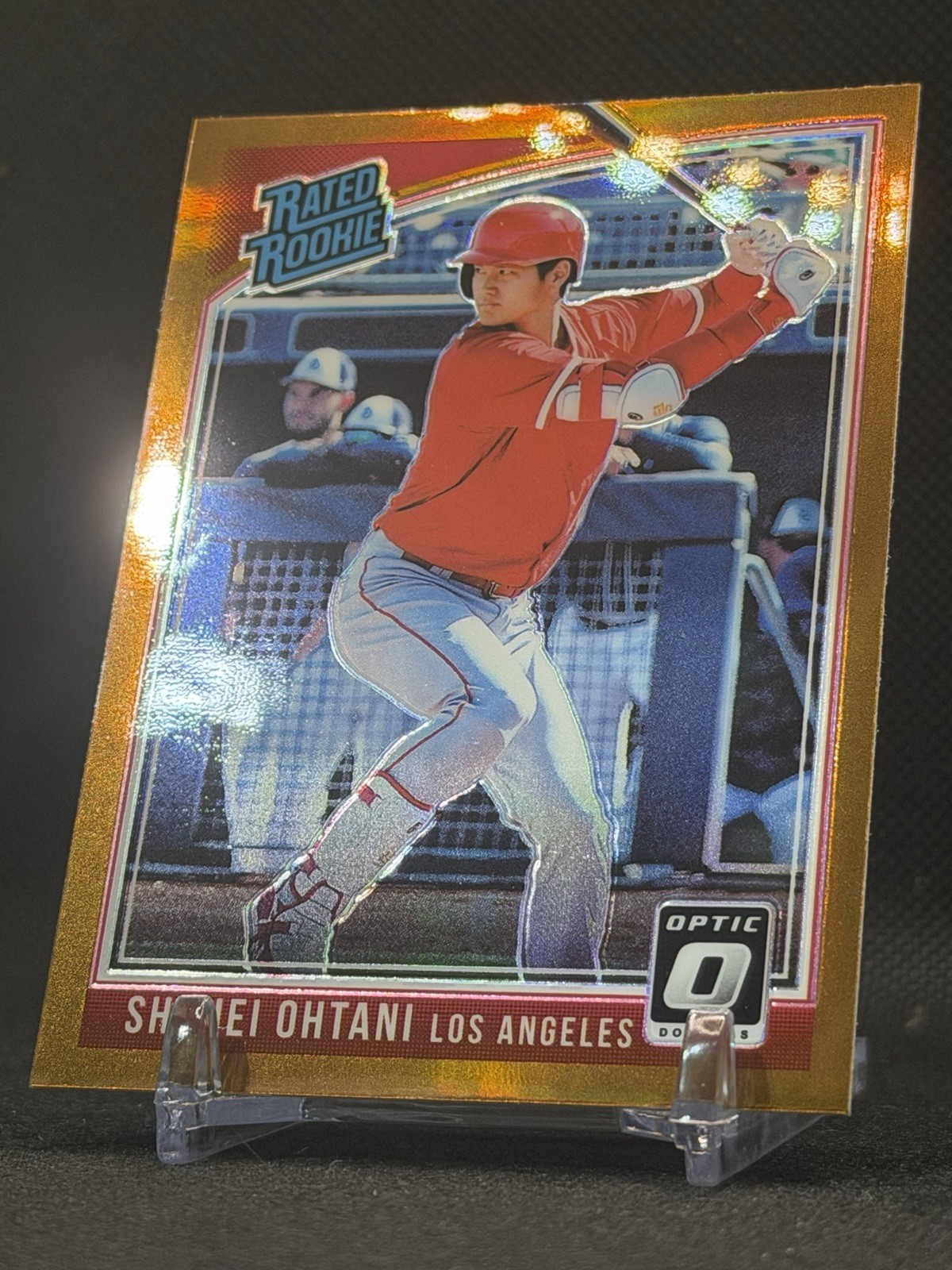 2018 Panini Donruss Optic #56 Shohei Ohtani RC Bronze Prizm Rated Rookie Batting