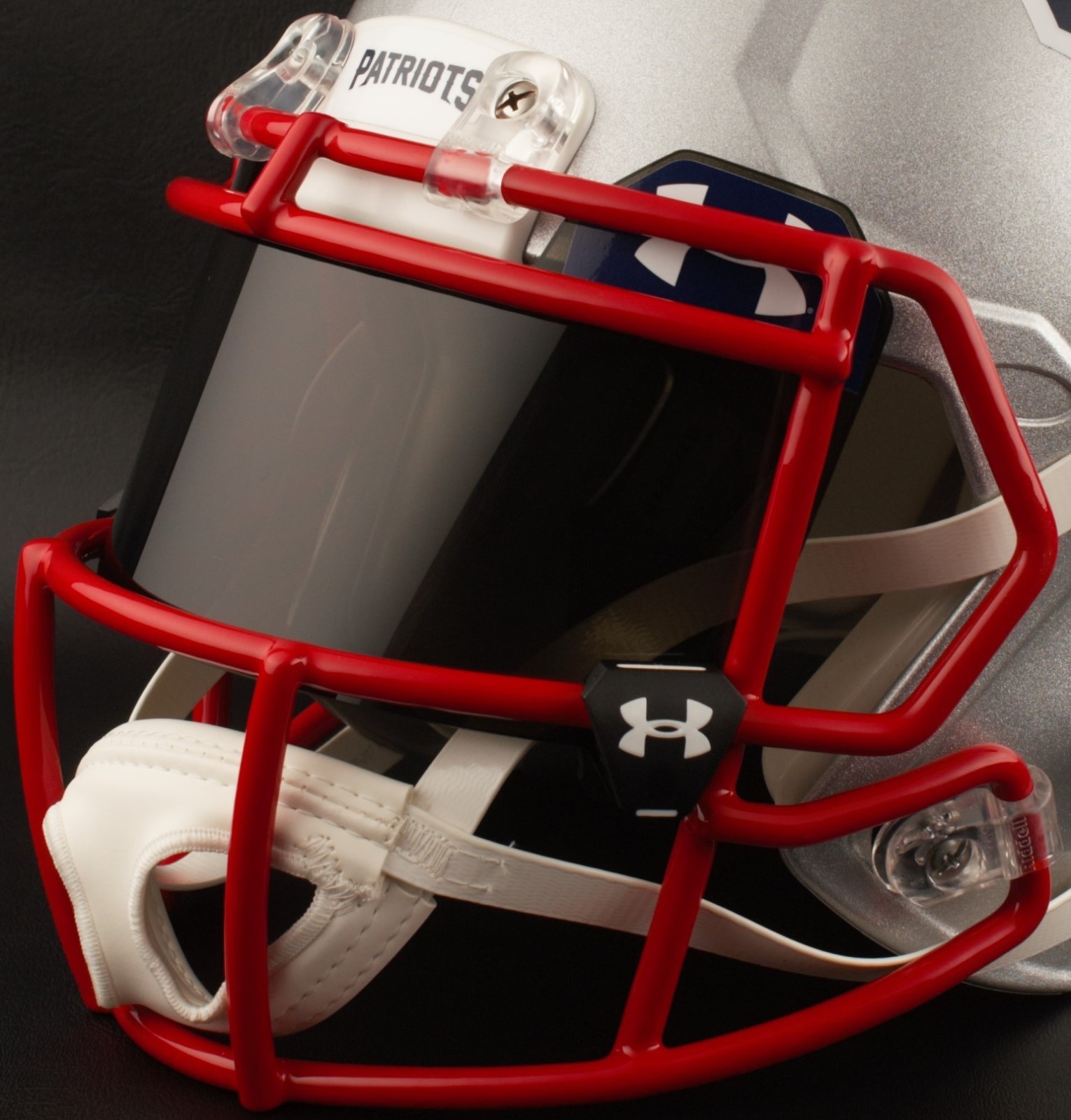 NEW ENGLAND PATRIOTS Authentic GAMEDAY Football Helmet w/ BLACK-TINT Eye Shield