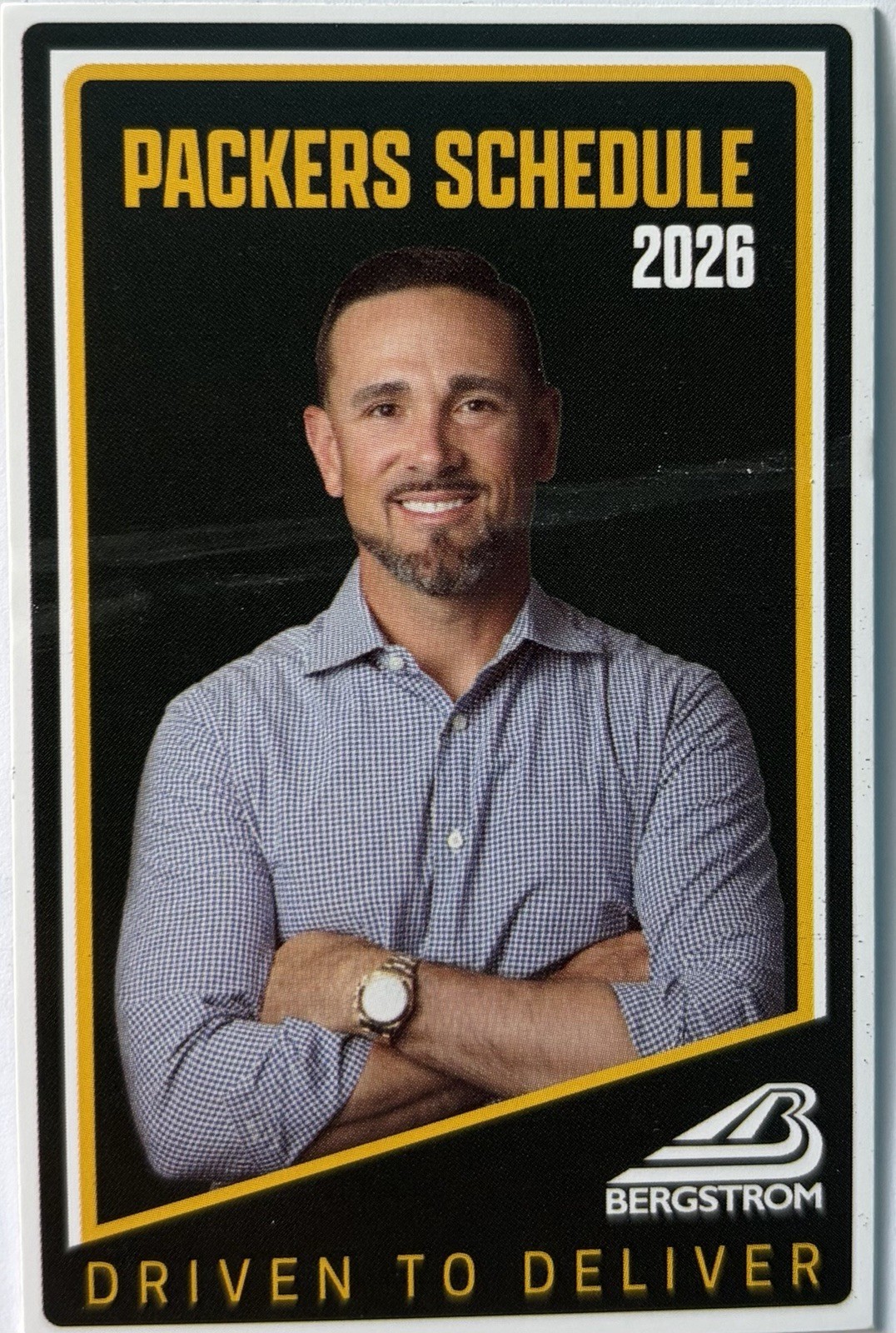 MATT LEFLEUR 2026 GREEN BAY PACKERS Schedule 🏈 NFL Football Sked COOL CARD ‼️