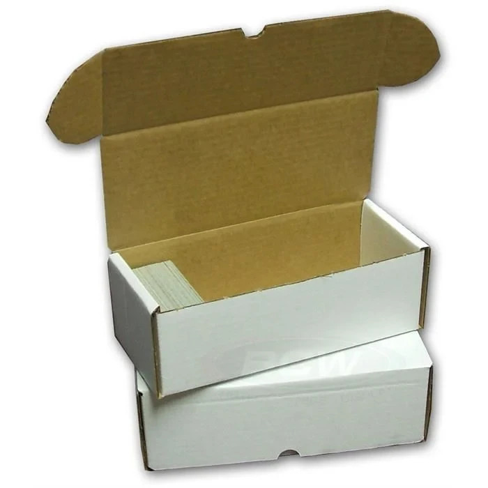 5 BCW 500 Count Cardboard Card Storage Boxes Trading Sports Holder Case Football