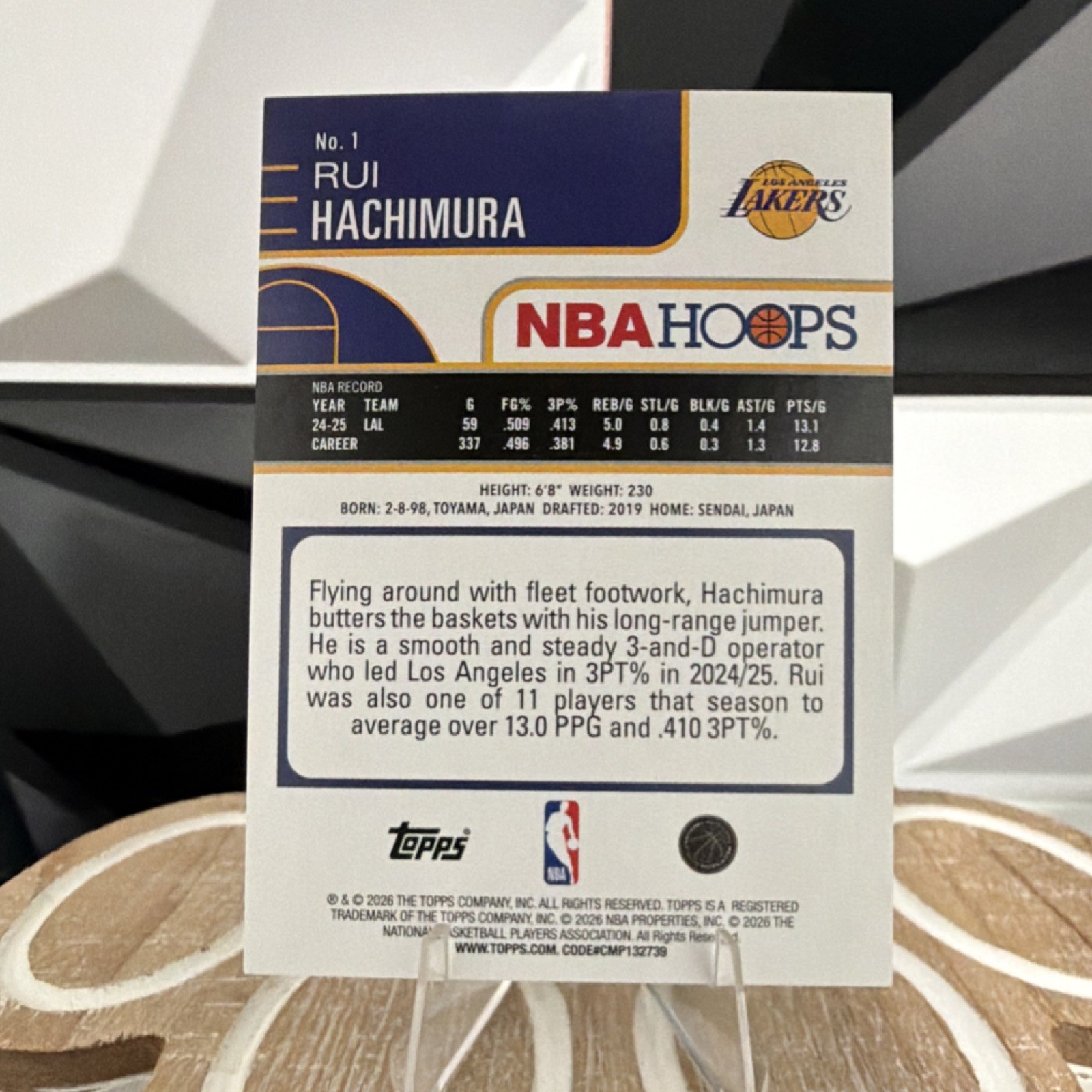2025-26 NBA Hoops Rui Hachimura Rainbow Blue & Yellow Out of / 275