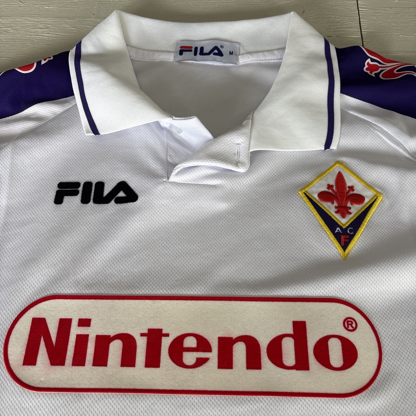 Sz Medium adult Fiorentina football jersey FILA vintage Retro replicas 1998/1999