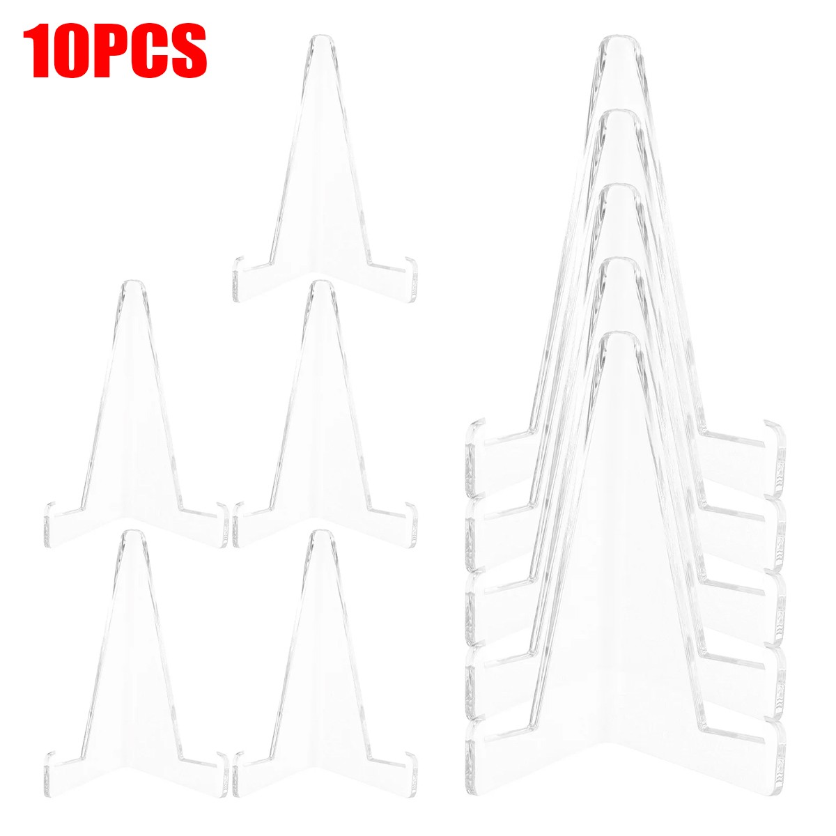 10/20PCS Clear Acrylic Trading Card Stands for Coins Sports Cards Display Holder