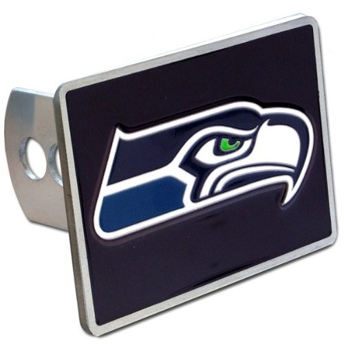 Seattle Seahawks Rectangle Logo Truck Trailer Hitch Cover – B000TBEFI8 – New