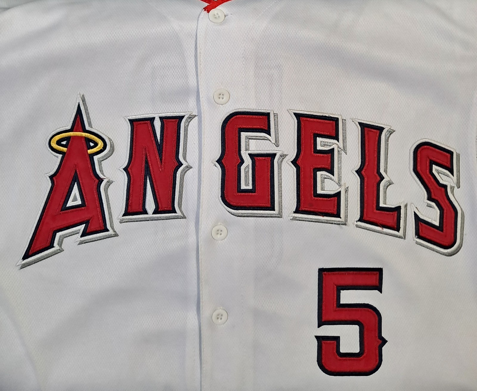 Majestic Anaheim Angels Albert Pujols #5 Men’s 50 White Baseball Jersey Classic