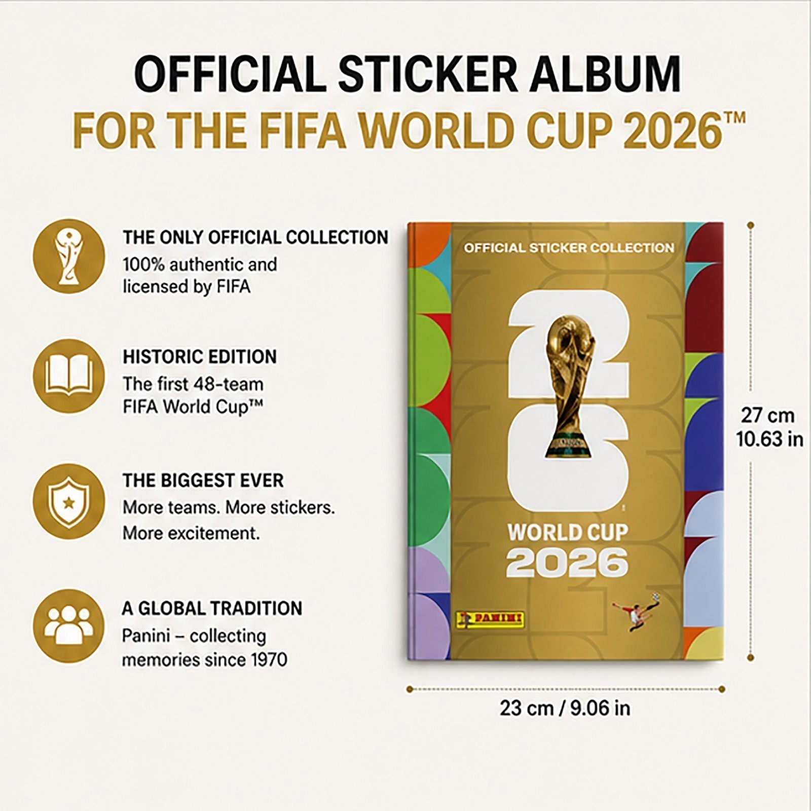 Panini FIFA World Cup 2026 Hard Cover Album Version SEALED! 【Collect A-E】