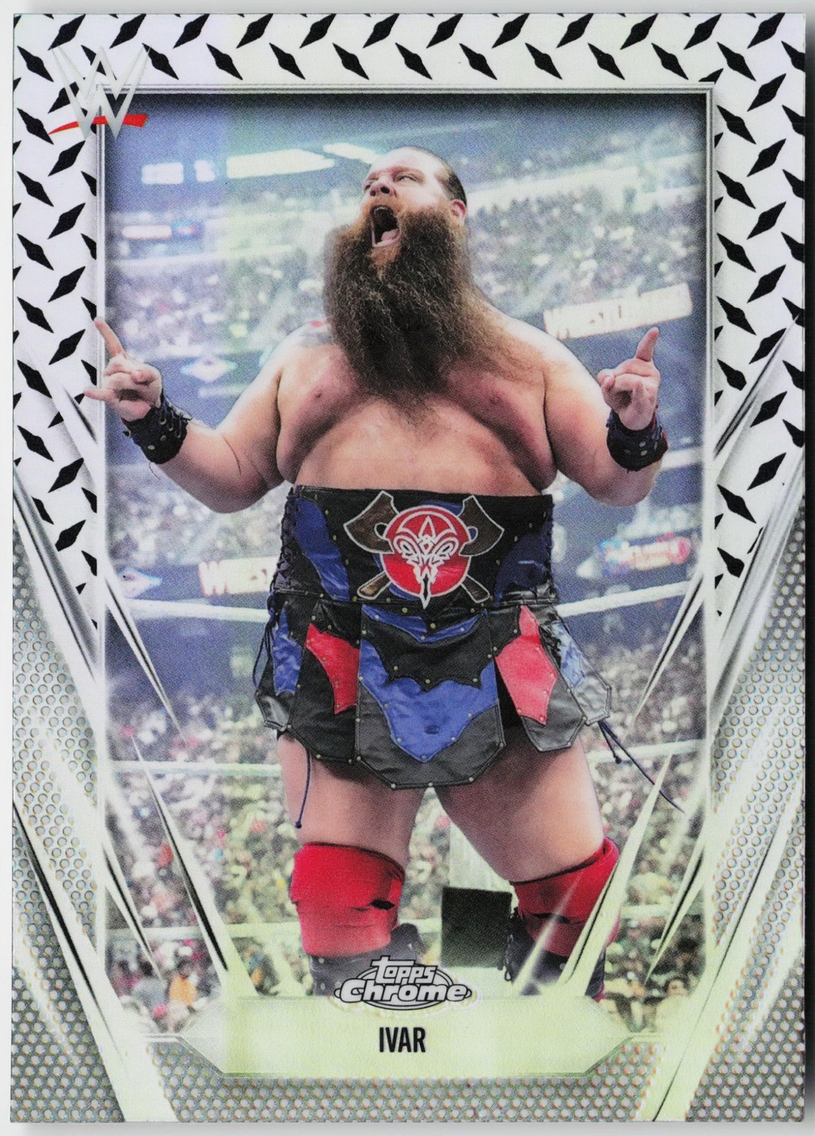 2026 Topps Chrome WWE Ivar #111 Diamond Plate Refractor