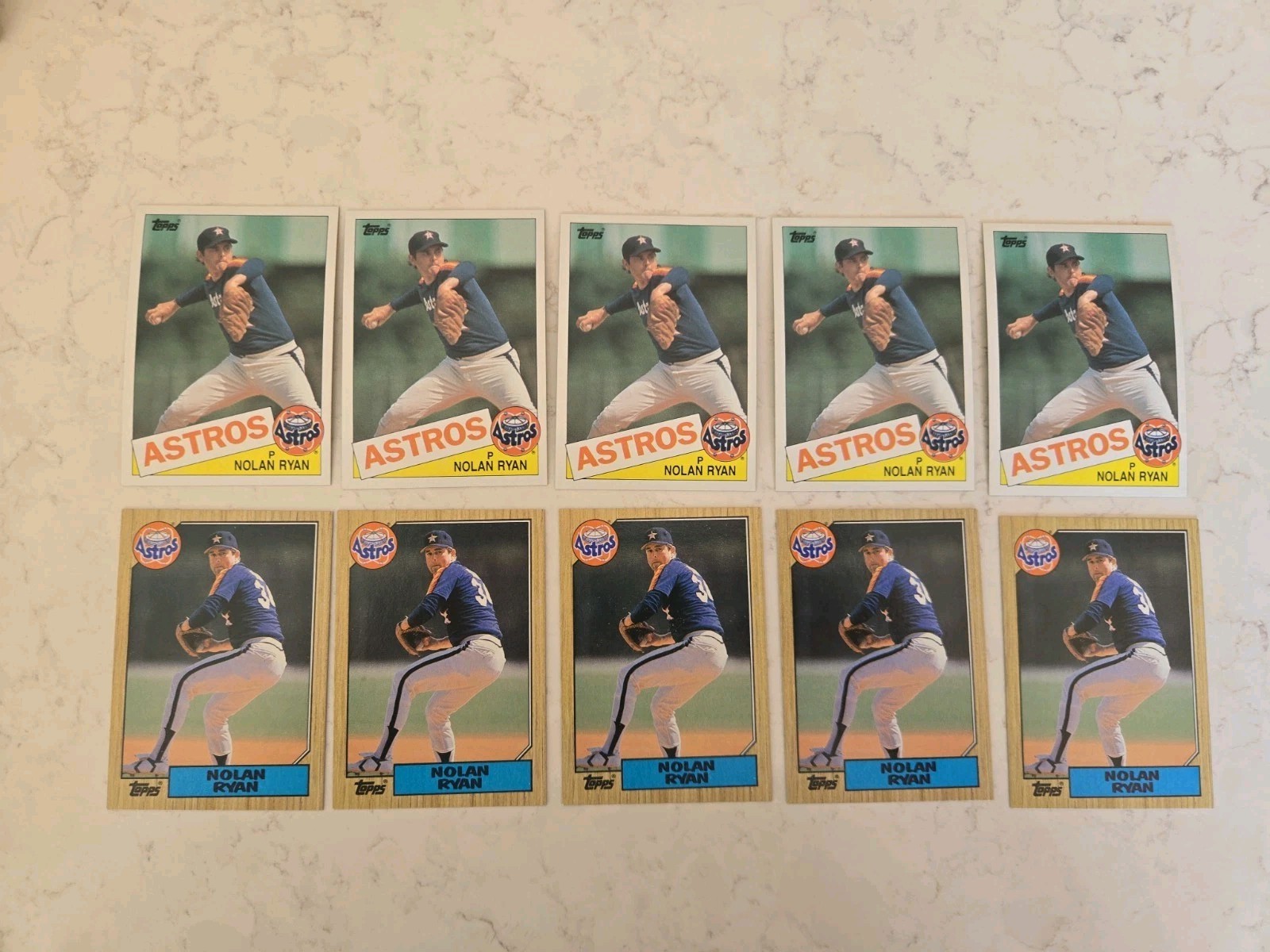 Nolan Ryan Lot – 1985 & 1987 Topps – 10 Cards – Mint