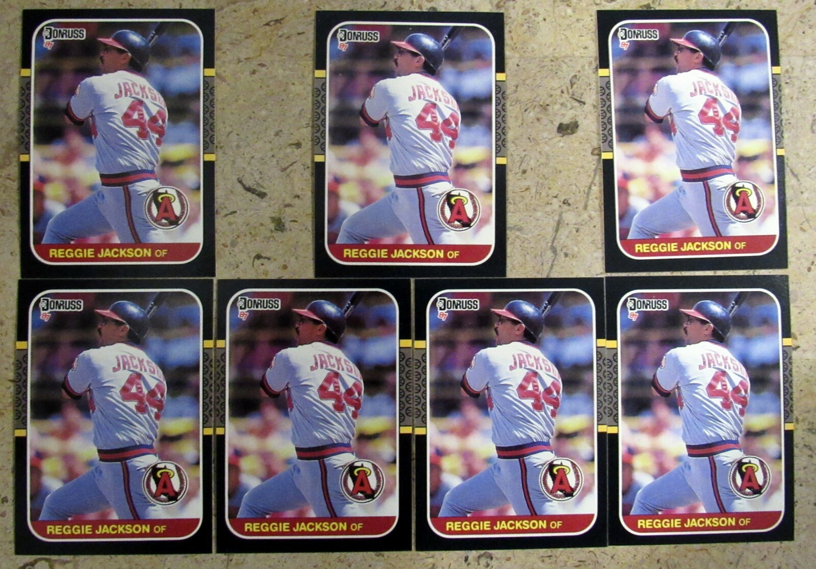 1987 Donruss #210 Reggie Jackson Cards 7ct Baseball Card Lot 0601M