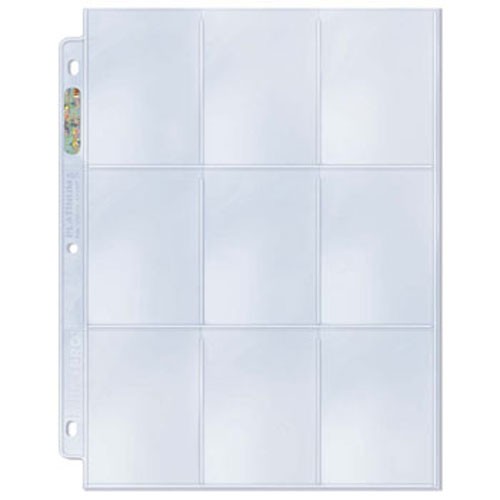 Trading Card Supplies – 9 POCKET PAGES ( 100 Plastic Sheet Pages = Full Box )