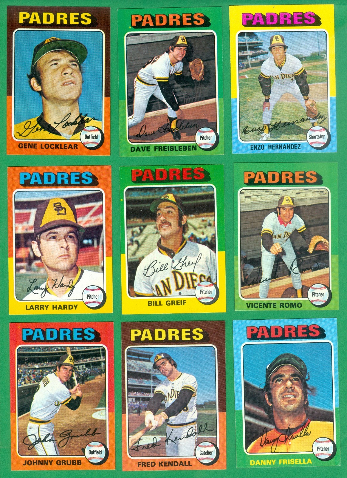 1975 TOPPS SAN DIEGO PADRES TEAM SET AVG NM JONES McCOVEY DAVE WINFIELD 2nd