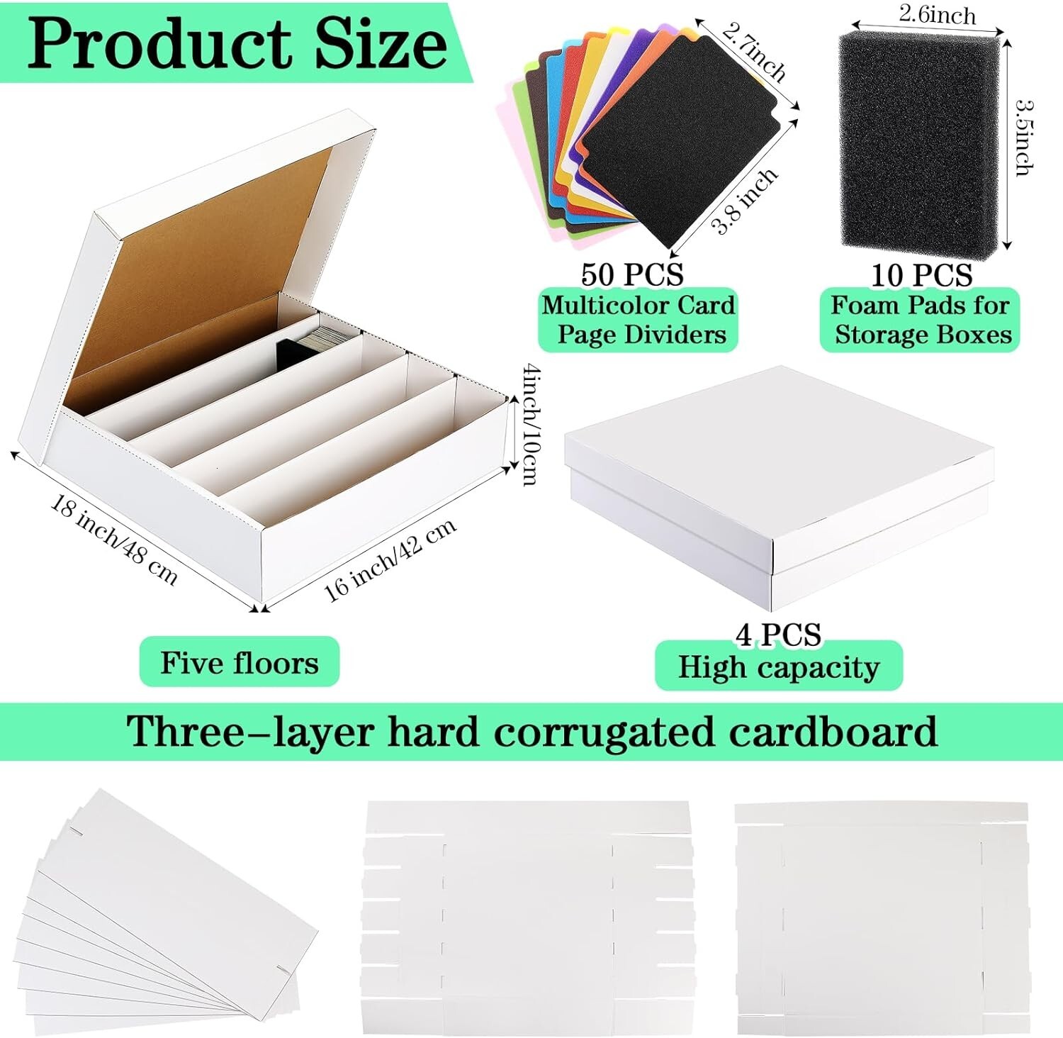 4pc New CSP 5000 Count SUPER Monster Cardboard Sports Trading Card Storage Boxes