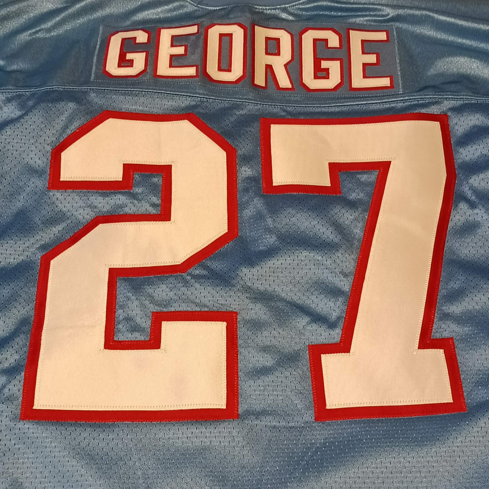 Tennessee Oilers Eddie George #27 Authentic Pro Line Wilson Jersey