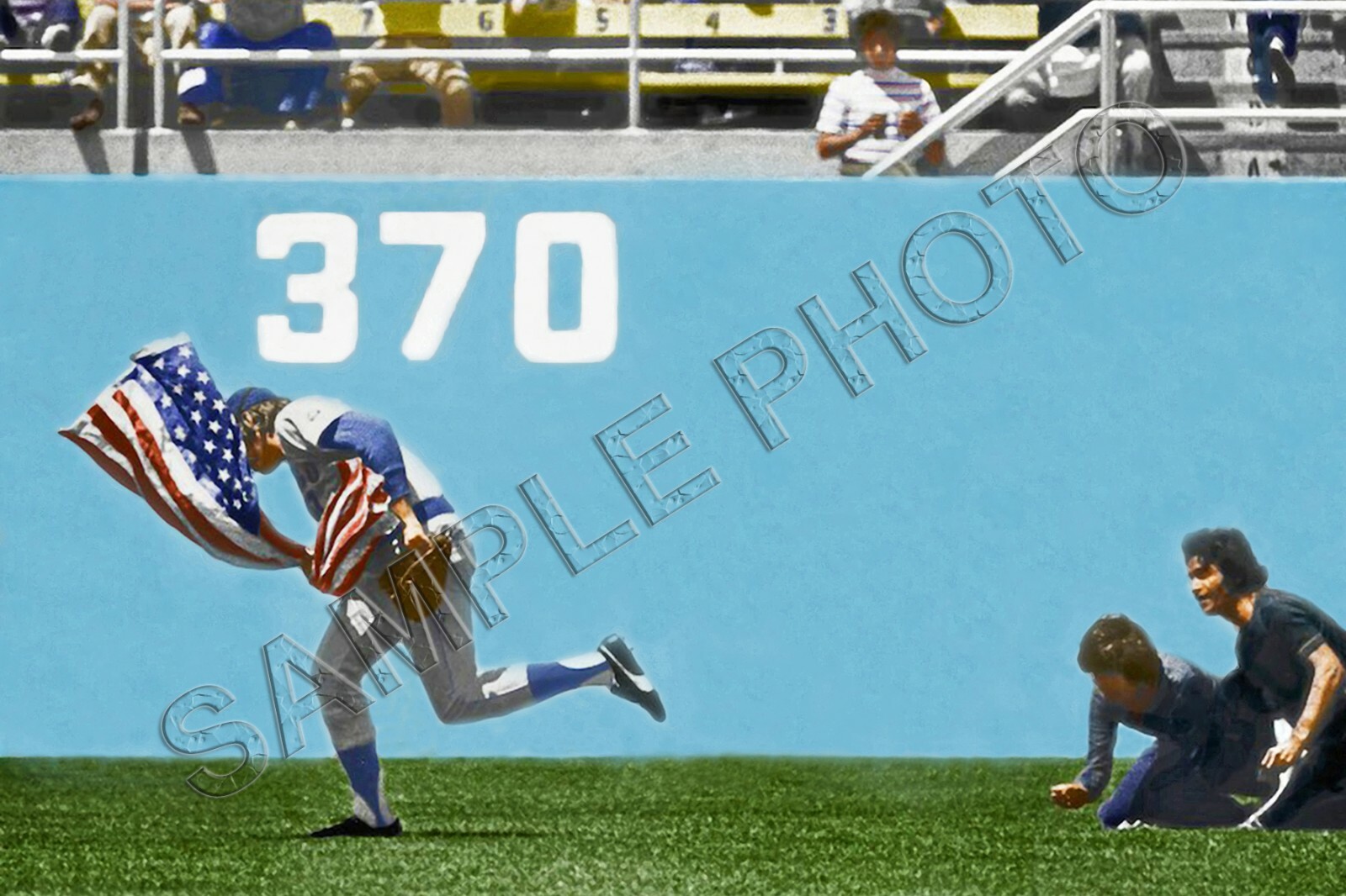 RICK MONDAY 1976 CHICAGO CUBS SAVES BURNING USA FLAG DODGER STADIUM 11×14 PHOTO