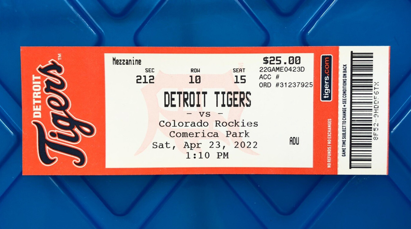 MIGUEL CABRERA Miggy 3000 Hit Ticket MINT, Tigers 4/23/2022, RARE