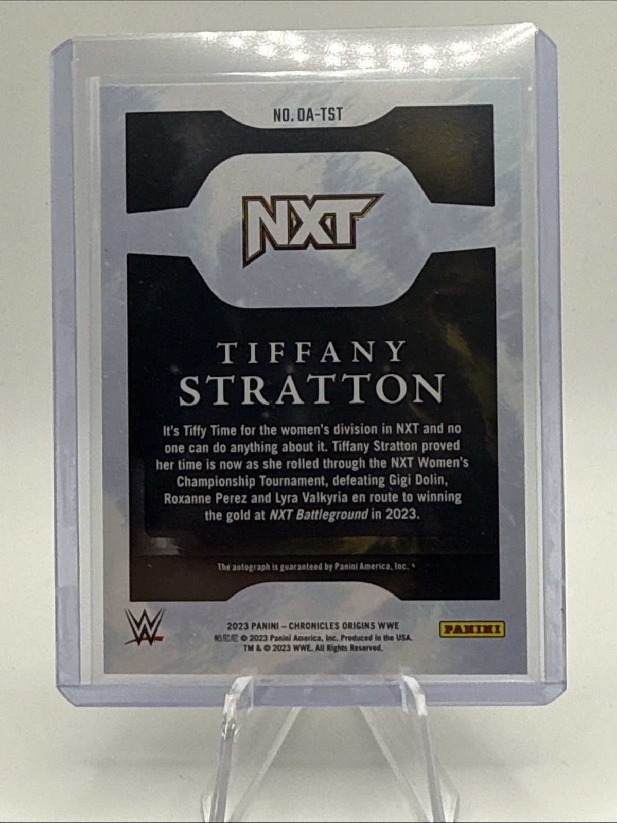 2023 PANINI CHRONICLES WWE #OA-TST TIFFANY STRATTON ORIGINS AUTO