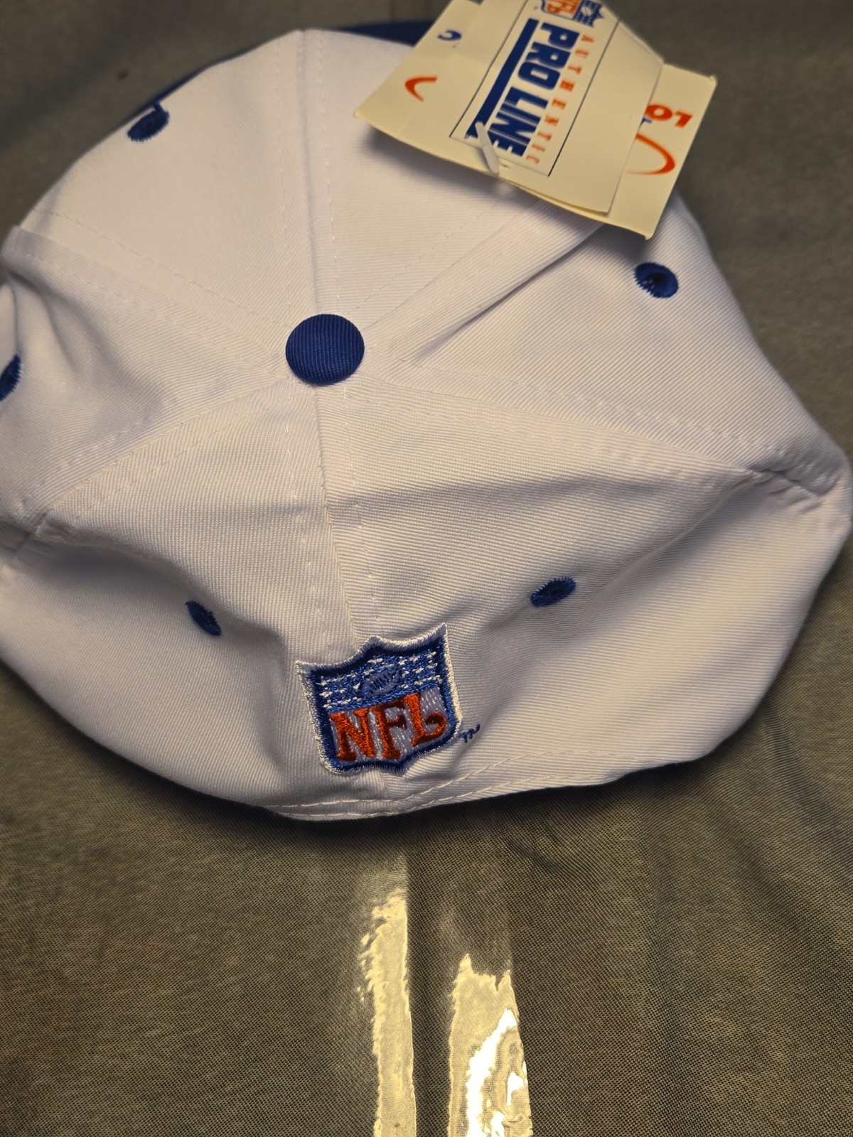 NWT ULTRA RARE Vtg 90s NFL Logo Athletic Sharktooth Hat Shield Snapback MINT