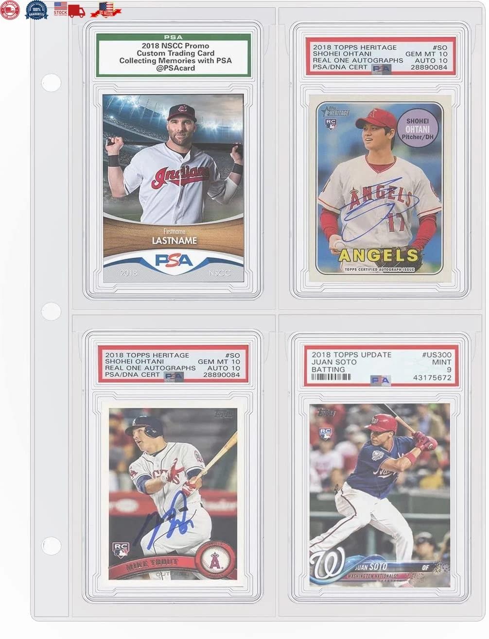 Graded Card Slab Binder Pages for Storage 10 Pages Hold 40 Psa, Bgs, ….