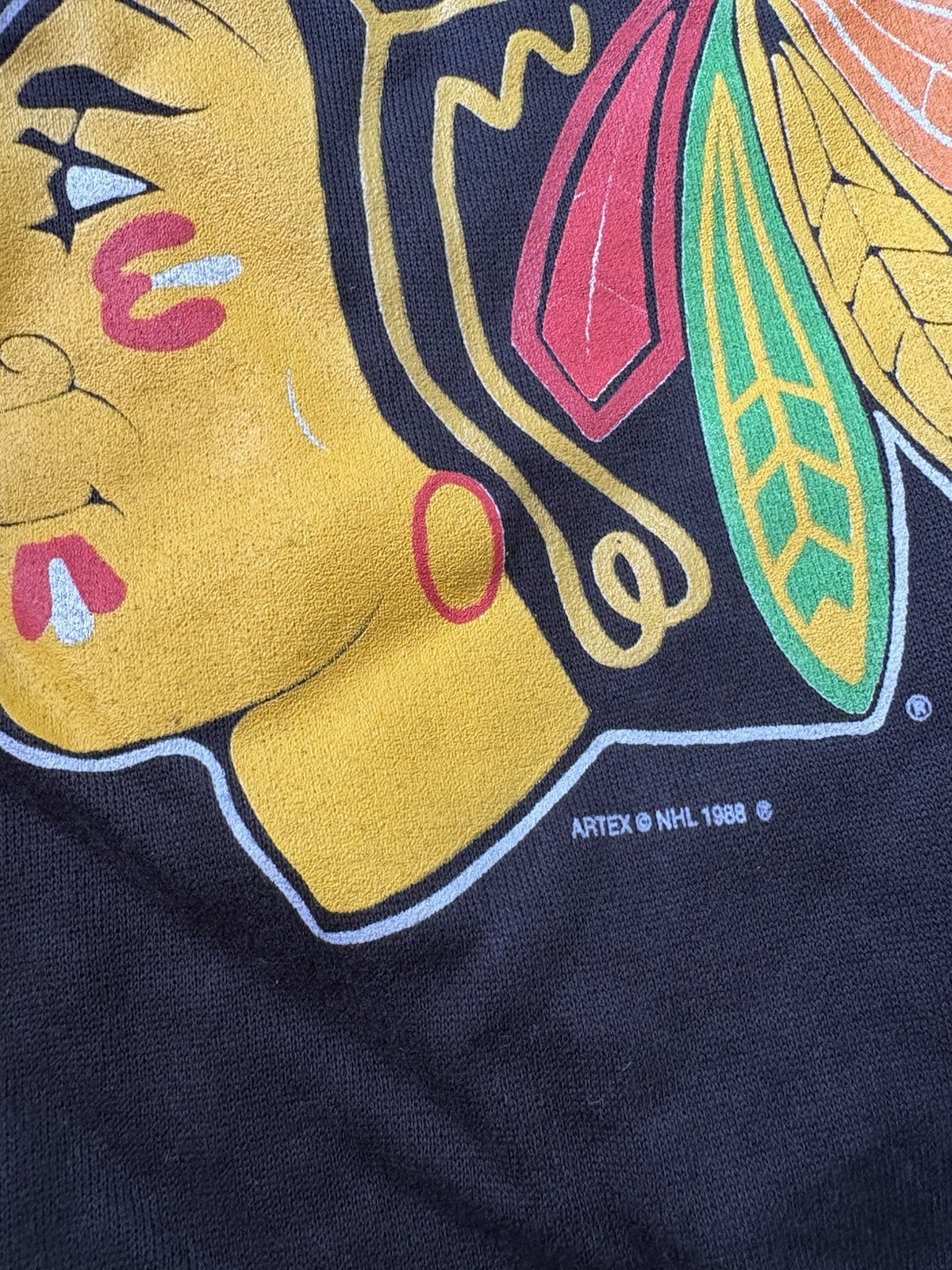 Vintage 80s Chicago Blackhawks Crewneck Size Large Tultex NEW Old Stock