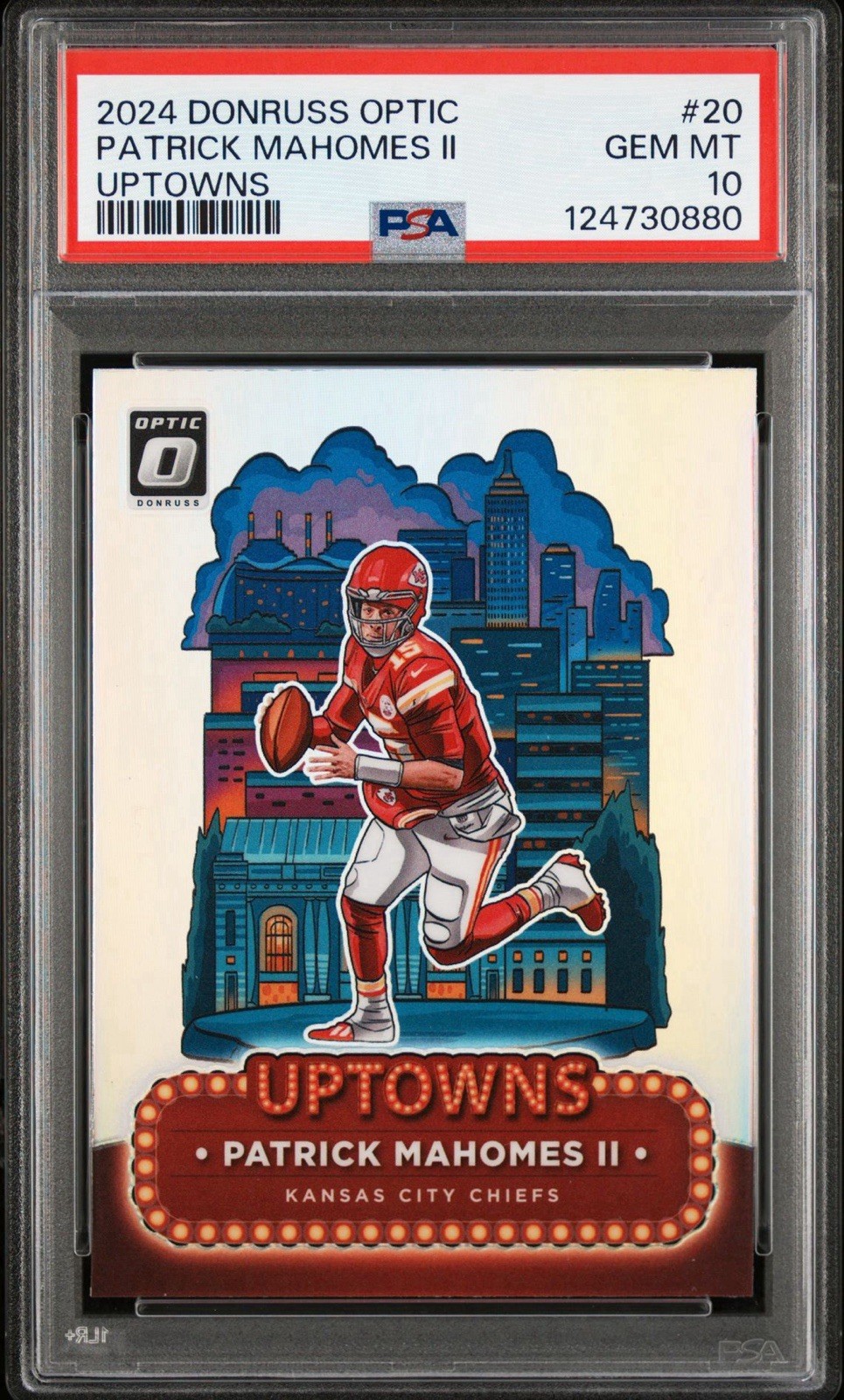 Patrick Mahomes II 2024 Donruss Optic Uptowns #20 (PSA 10)