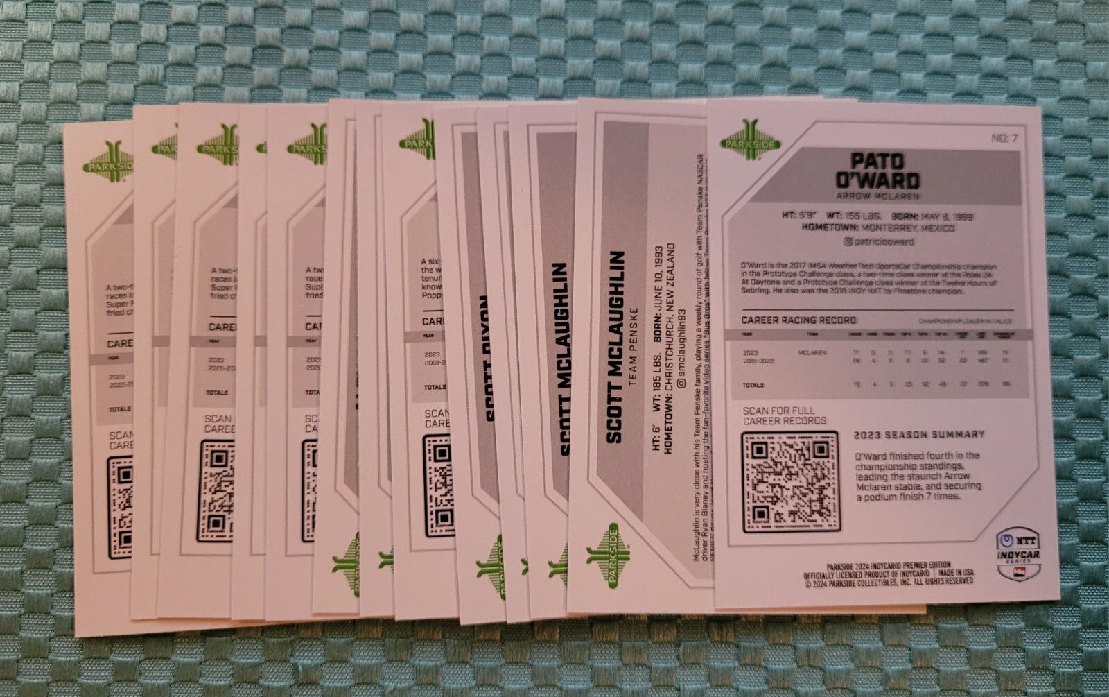 (25% Off 2+) 2024 Parkside Indycar Indy Car NTT Base Singles
