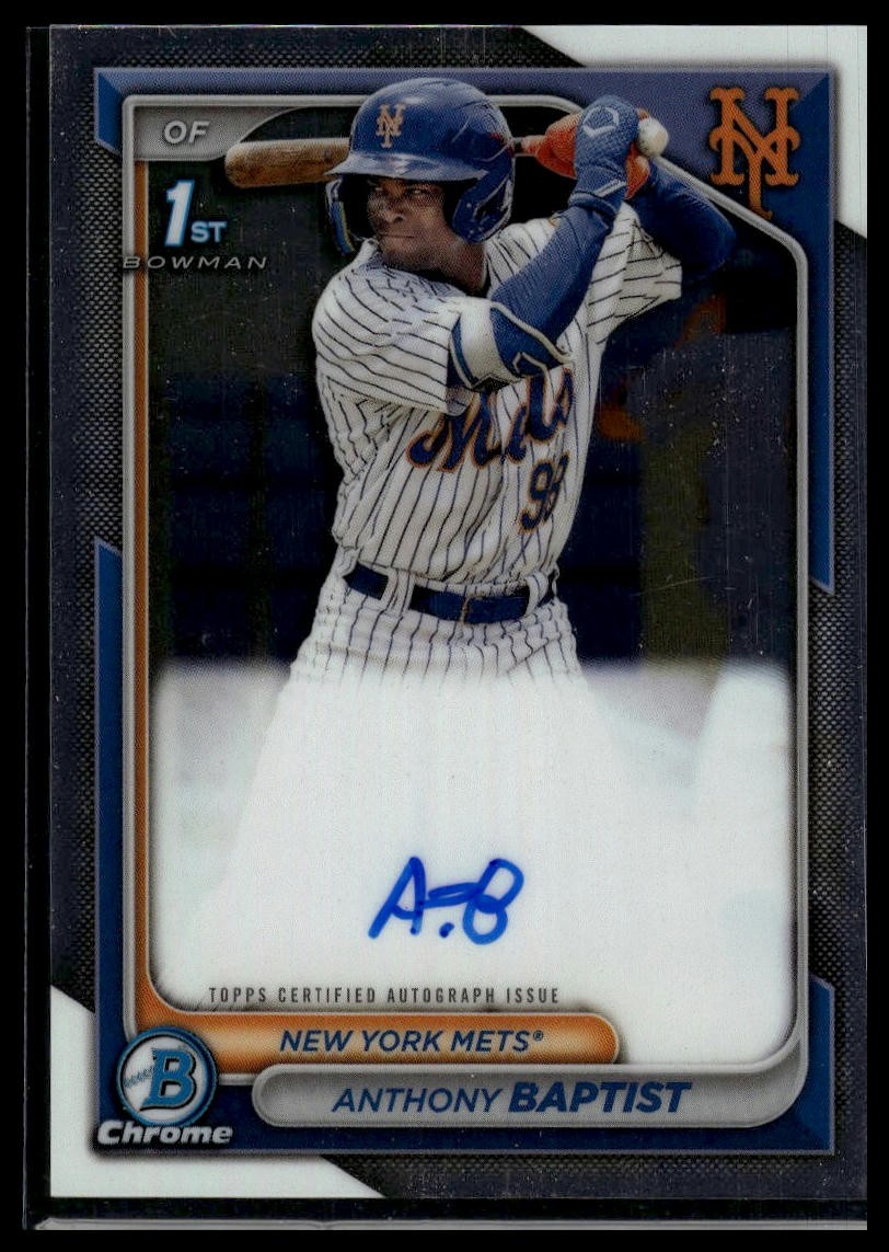 2024 Bowman #CPA-AB Anthony Baptist Chrome Prospect Autographs 1st Bowman