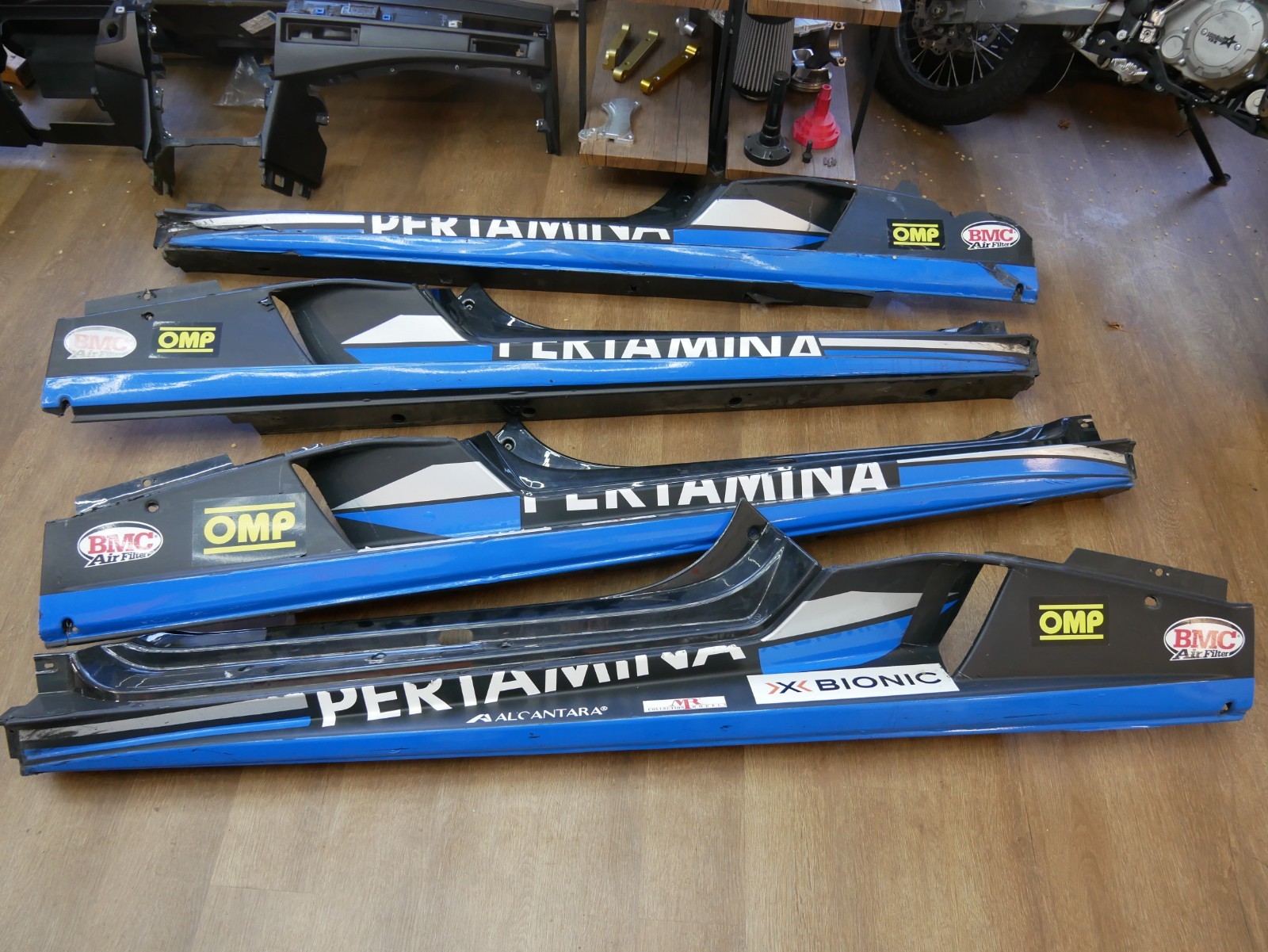 IMSA Race Used Lamborghini Super Trofeo Side Skirts – Authentic Damaged Race Pan