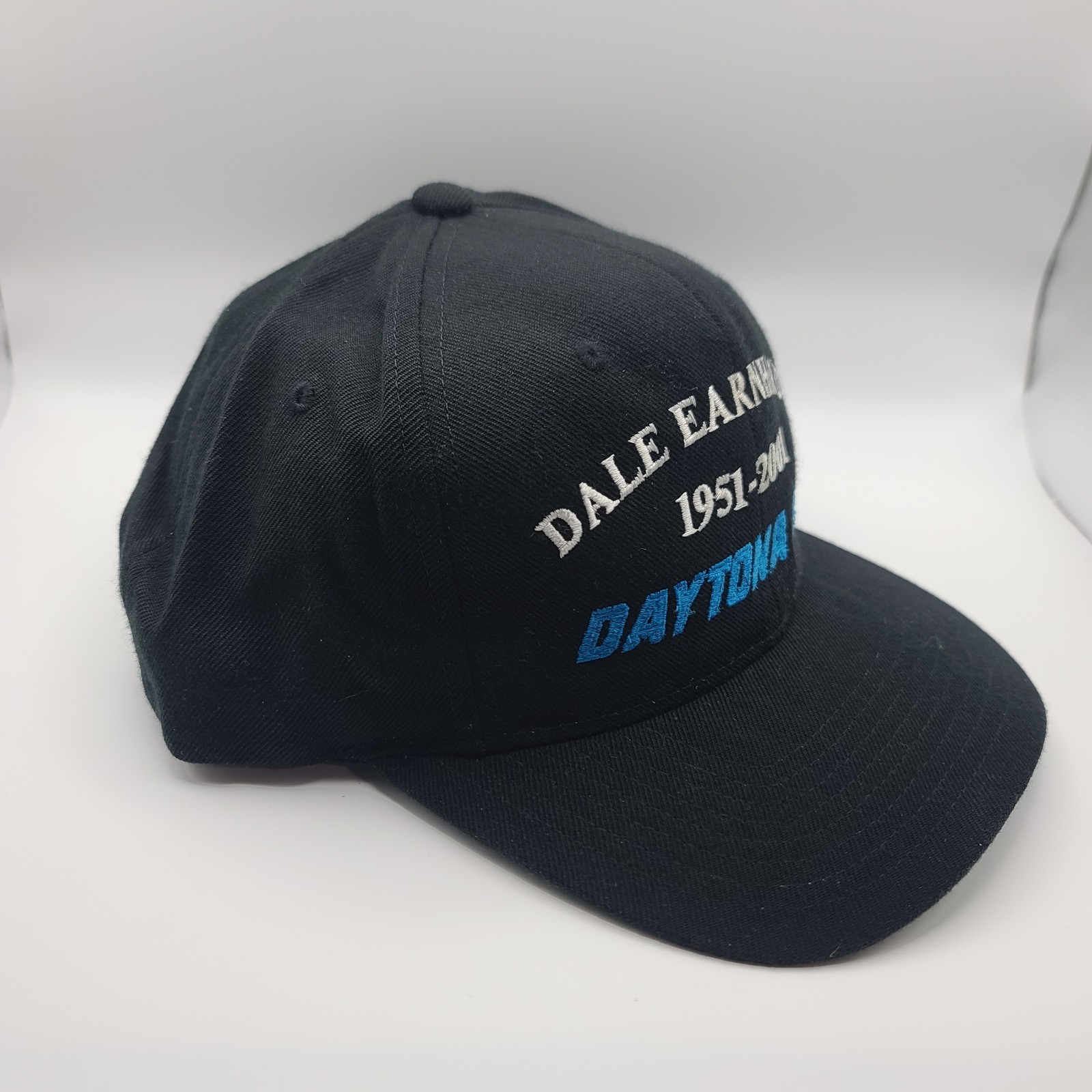 Vtg Dale Earnhardt Daytona 500 Memorial Snapback Hat Yupoong Black Racing Hat