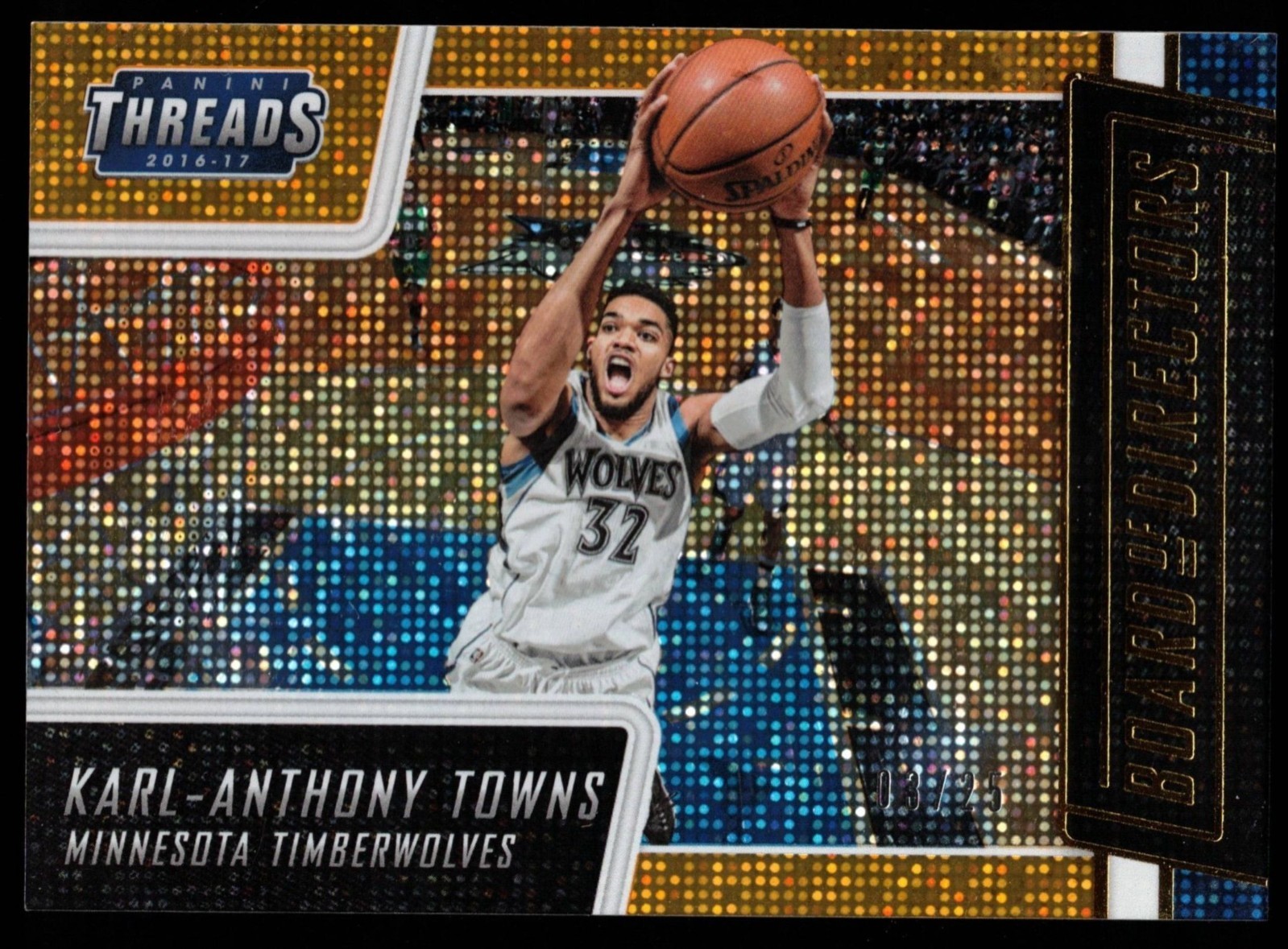 Karl-Anthony Towns – 2016-17 Threads Board of Directors Orange Dazzle /25 #10