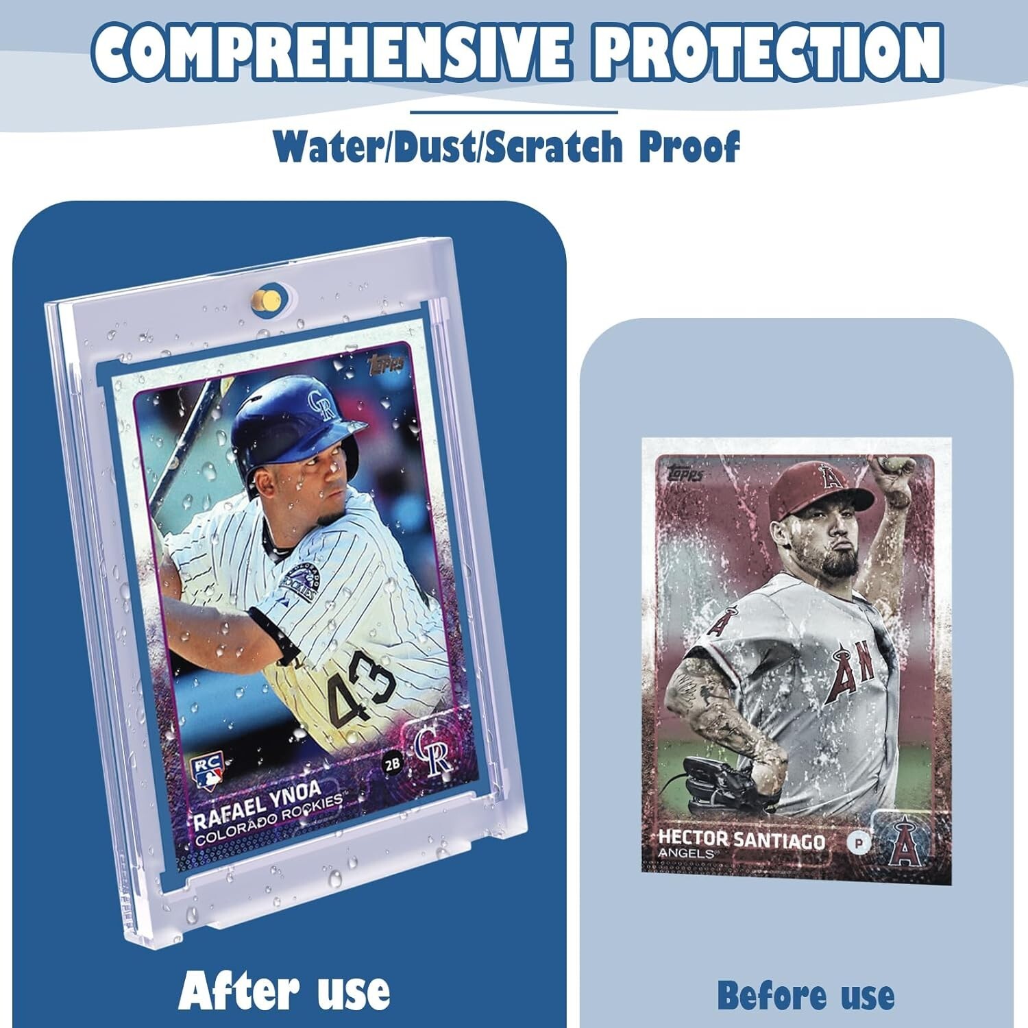 12 Magnetic Card Holders For Trading Card 35Pt Hard Baseball Protector W Stand